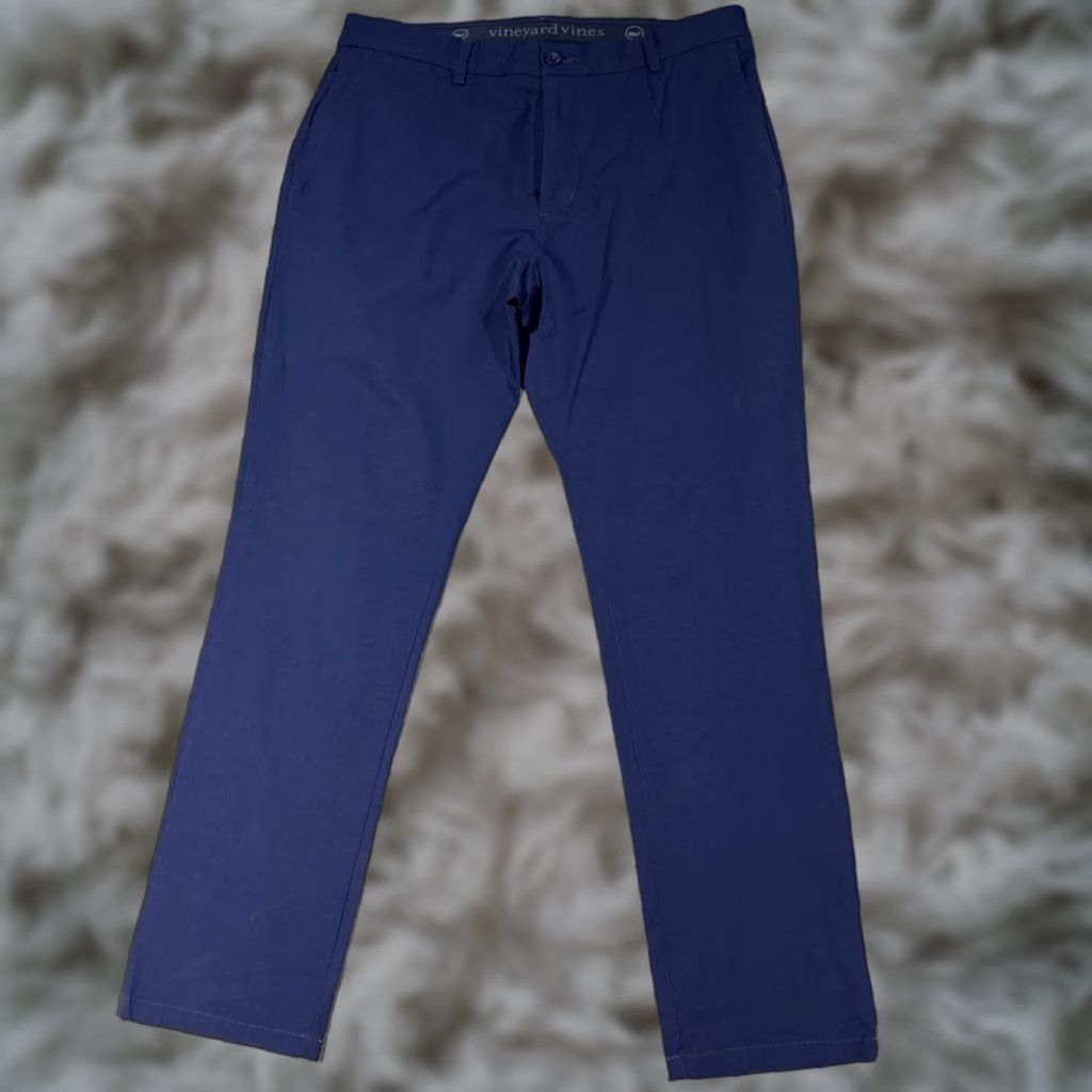 Vineyard Vines VINEYARD VINES On The Go OTG Pant Mens 36x32 Chino Blue Casual Golf Preppy Size US 36 / EU 52 - 1 Thumbnail