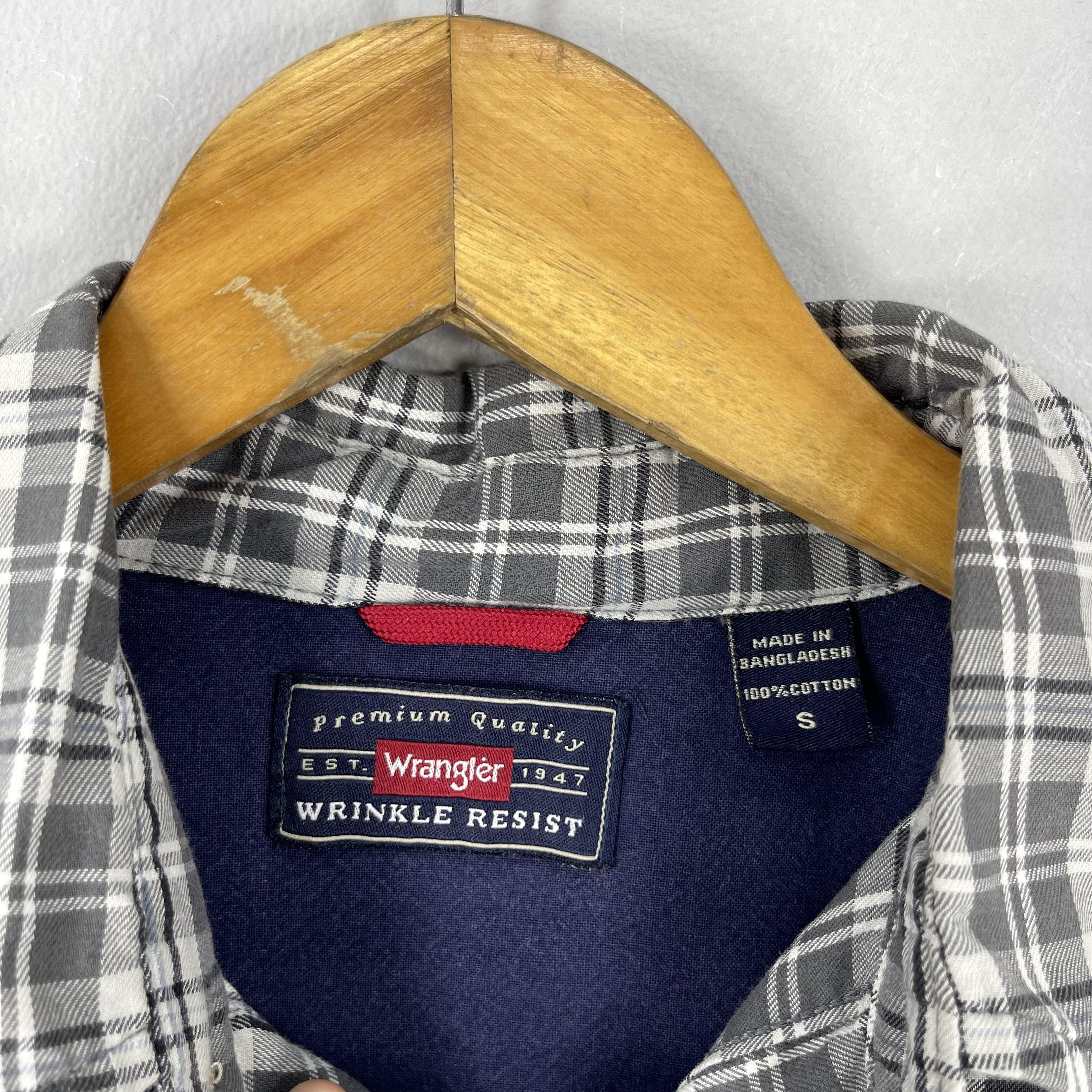 Wrangler Vintage 90's WRANGLER Plaid Checkered Tartan Flannel Shirt Size US S / EU 44-46 / 1 - 5 Thumbnail
