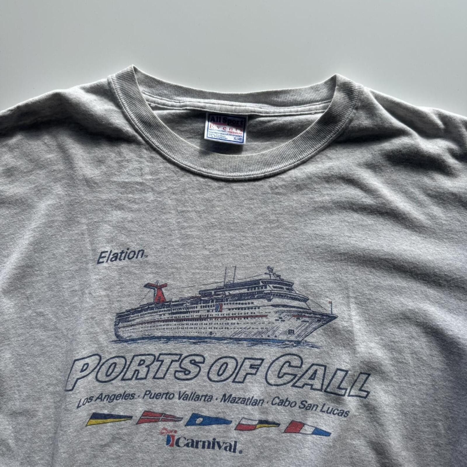 Other Vintage Carnival “Ports Of Call” Cruise T-Shirt Size US XL / EU 56 / 4 - 2 Thumbnail