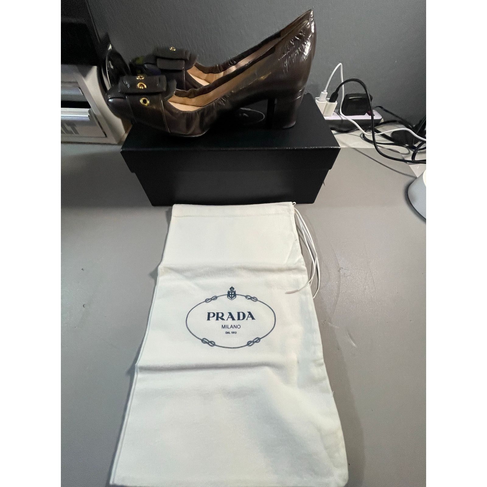 Prada Prada Calzature Donna 40 1D711CF045 Antic Soft1 Grafite Size US 9 / IT 39 - 13 Thumbnail