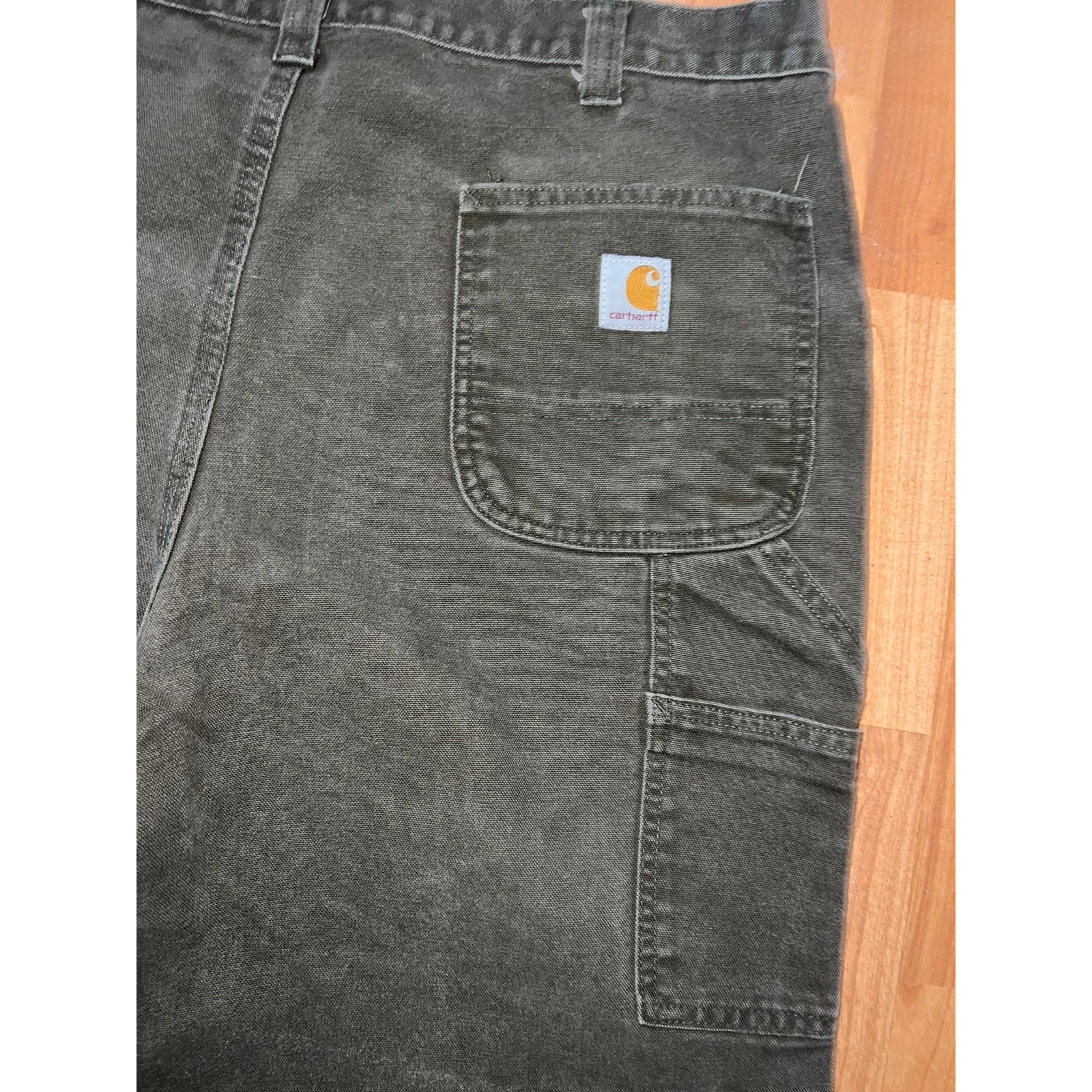 Carhartt Carhartt Carpenter Work Pants Green Olive Workwear 40x34 40 Size US 40 / EU 56 - 9 Thumbnail