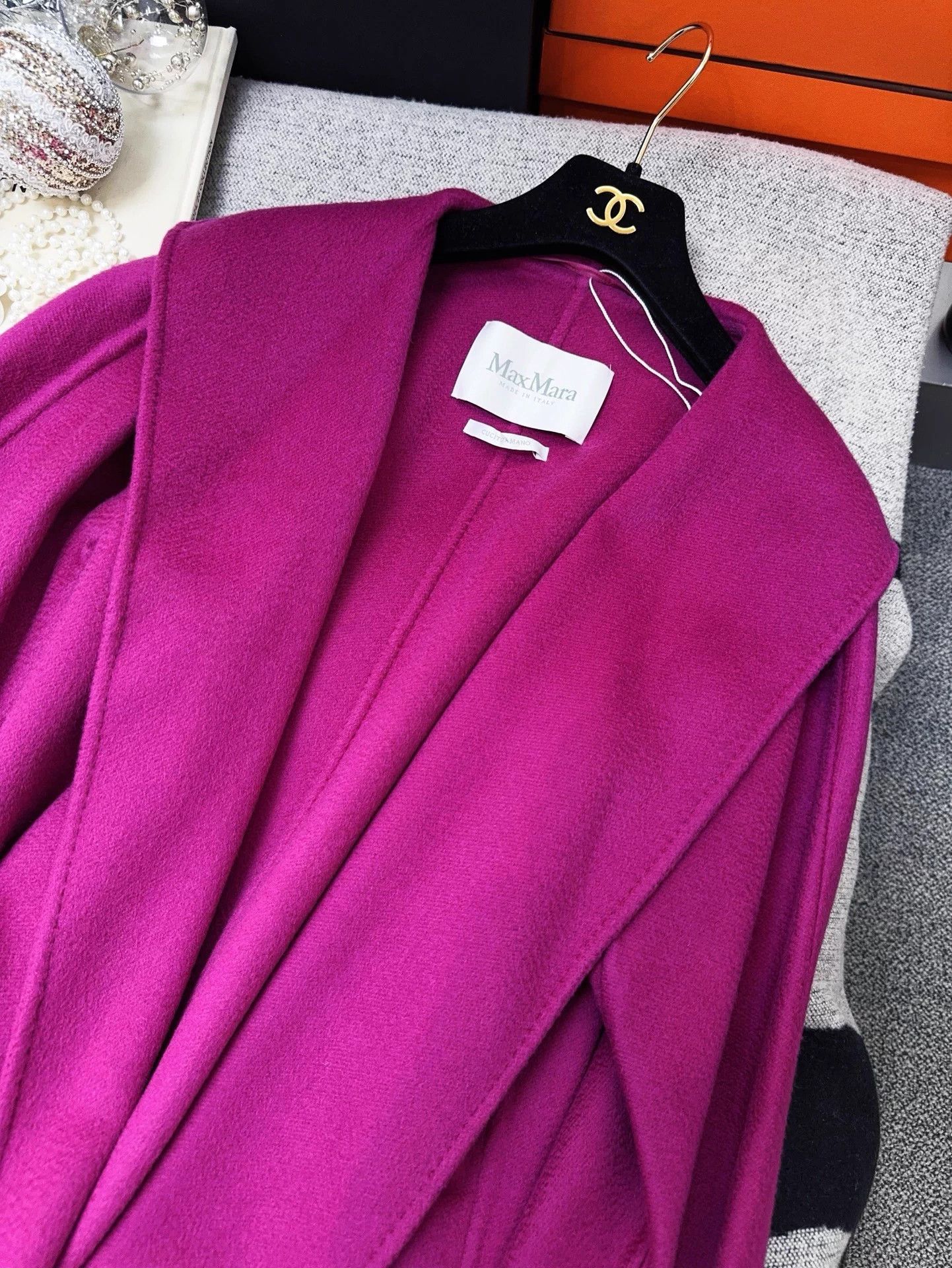 Max Mara MaxMara Purple Mid-Length Cashmere Robe Coat 38 Size S / US 4 / IT 40 - 8 Thumbnail