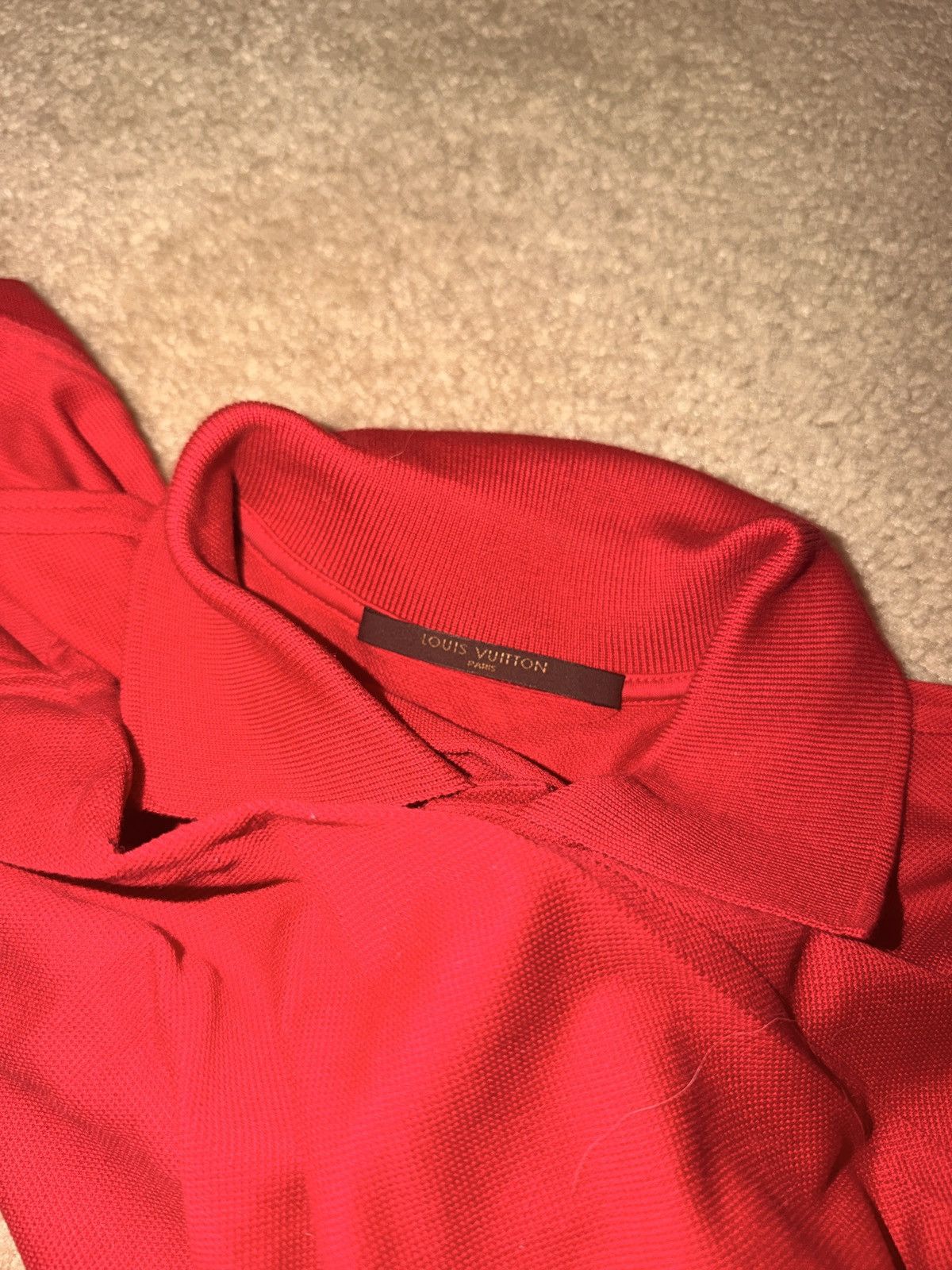 Louis Vuitton Louis Vuitton LV Logo Polo Shirt Red Size small Size US S / EU 44-46 / 1 - 4 Thumbnail