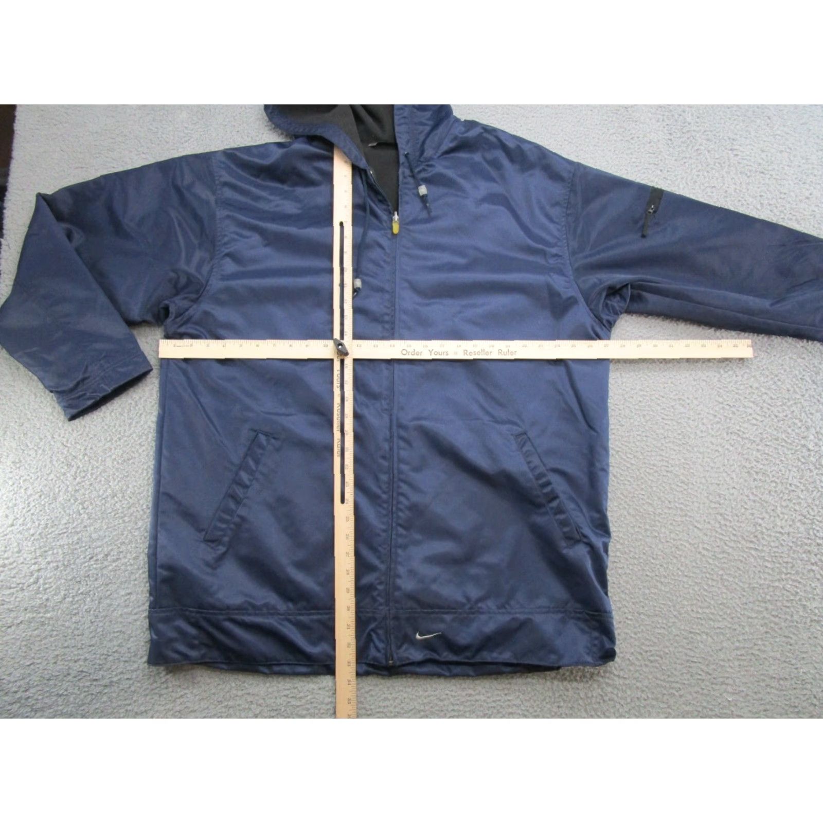 Nike VINTAGE Nike Swoosh Reversible Fleece Jacket Men Large Blue Logo Embroidered 90s 2000s Jacket Zip Reversible Mens Size US L / EU 52-54 / 3 - 5 Thumbnail