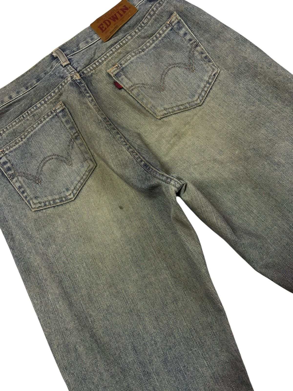 Edwin Vtg Edwin Japan 503 Mud Washed Distressed Jeans Size US 29 - 8 Thumbnail