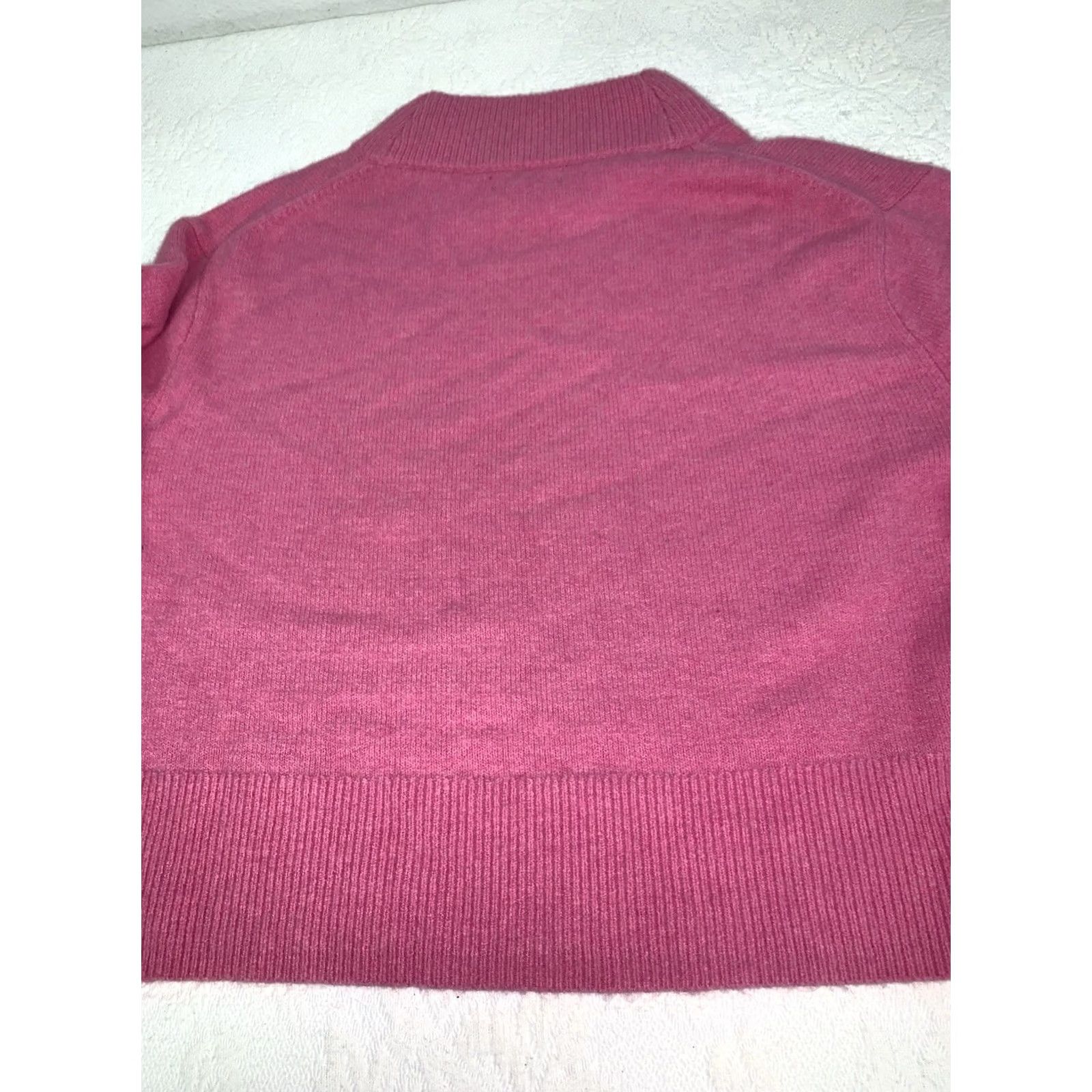 J.Crew VINTAGE J.CREW Chunky Cropped Sweater Relaxed Boxy Supersoft Yarn Pink Wool Blend M Size M / US 6-8 / IT 42-44 - 7 Thumbnail