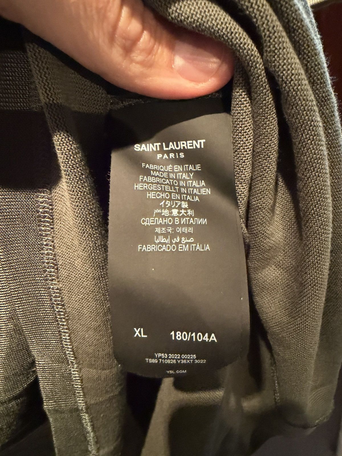 Saint Laurent Paris Saint Laurent - Varsity Green Shirt Size US L / EU 52-54 / 3 - 6 Thumbnail
