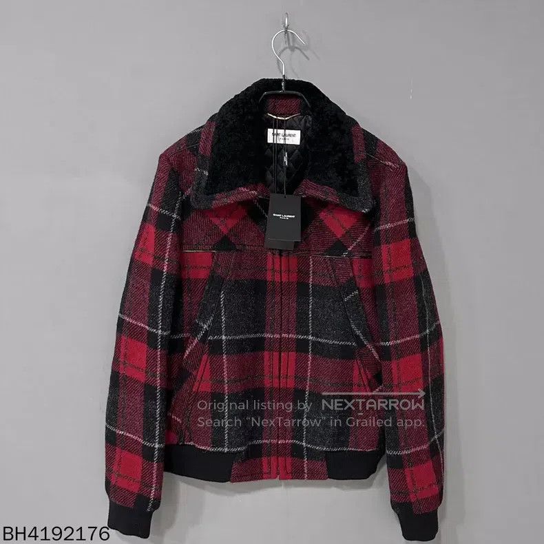 Saint Laurent Paris Saint Laurent Paris size 40 Black and Red Plaid Zip-Up Jac Size M / US 6-8 / IT 42-44 - 1 Thumbnail
