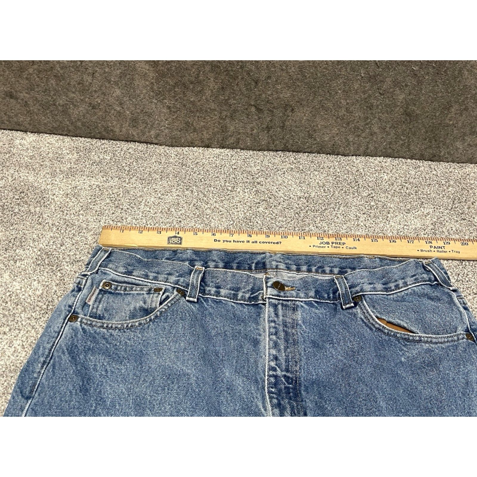 Carhartt Carhartt B18 DST Traditional Fit Jeans Mens 40x32 Straight Leg Workwear Streetwear Blue 5-Pocket Denim Jeans Mens Straight Leg 40 32 DST B18 Series Size US 40 / EU 56 - 4 Thumbnail