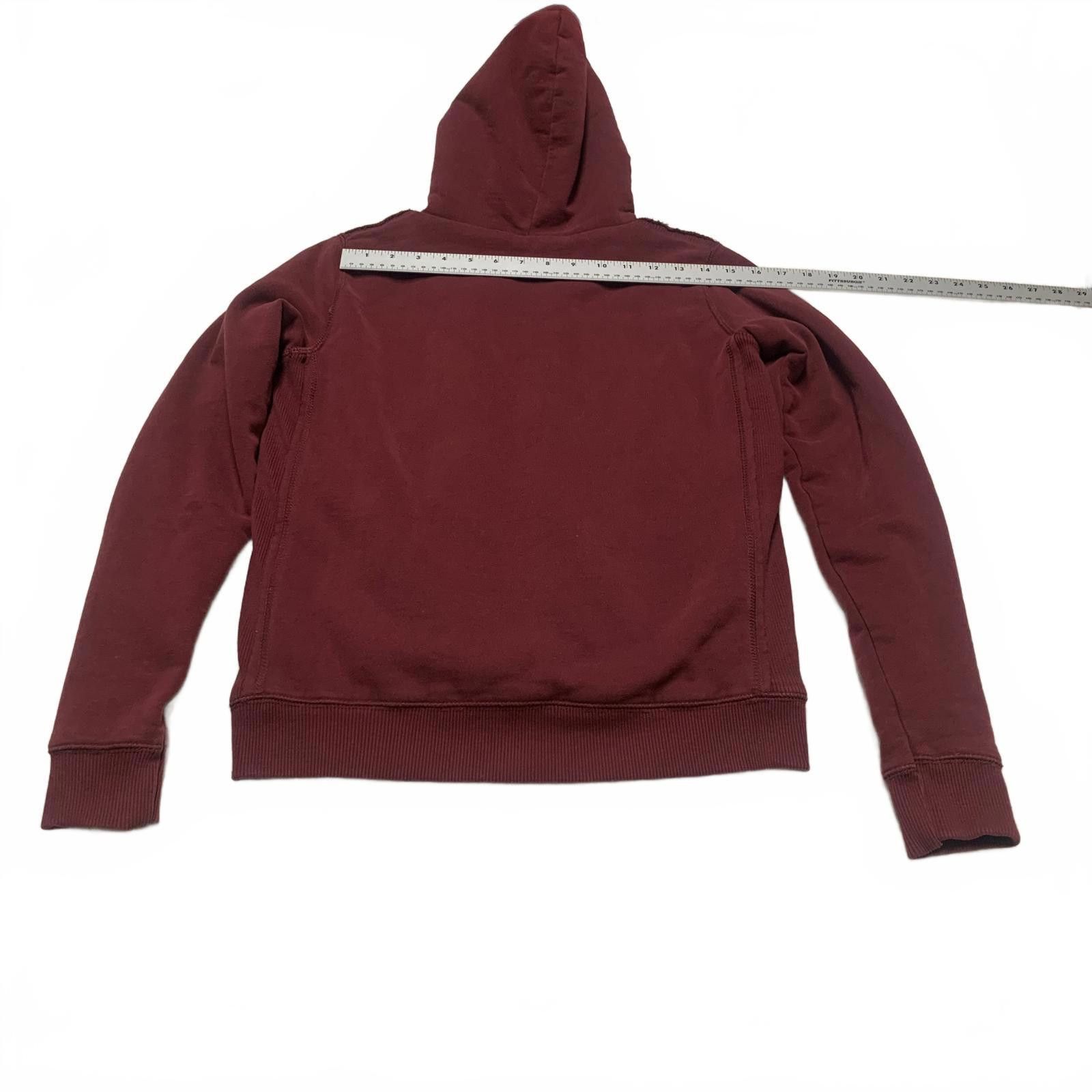 Other Bizzbee Women's Burgundy L Sherpa Lined Zip Up Hoodie Size L / US 10 / IT 46 - 5 Thumbnail