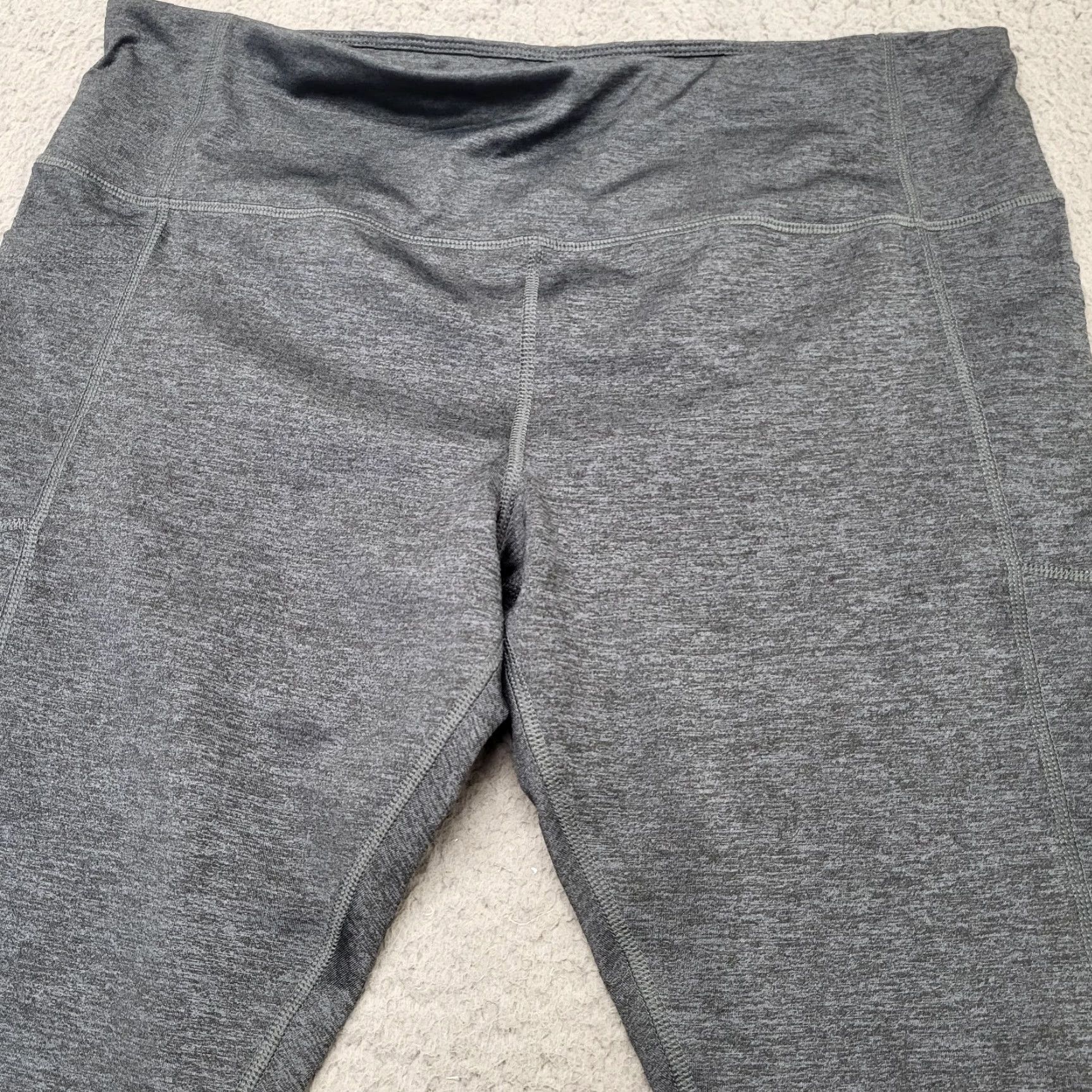 Avia AVIA Leggings Women's XXL 20 Dark Gray Yoga Pants Activewear Pockets Dance Size 40" / US 18 - 5 Thumbnail