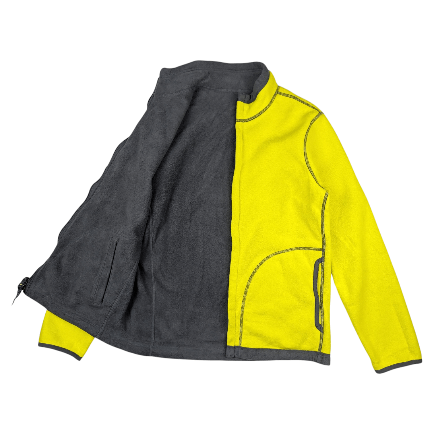 Uniqlo UNIQLO Reversible Grey Yellow Sherpa Fleece Jacket Size US S / EU 44-46 / 1 - 2 Thumbnail