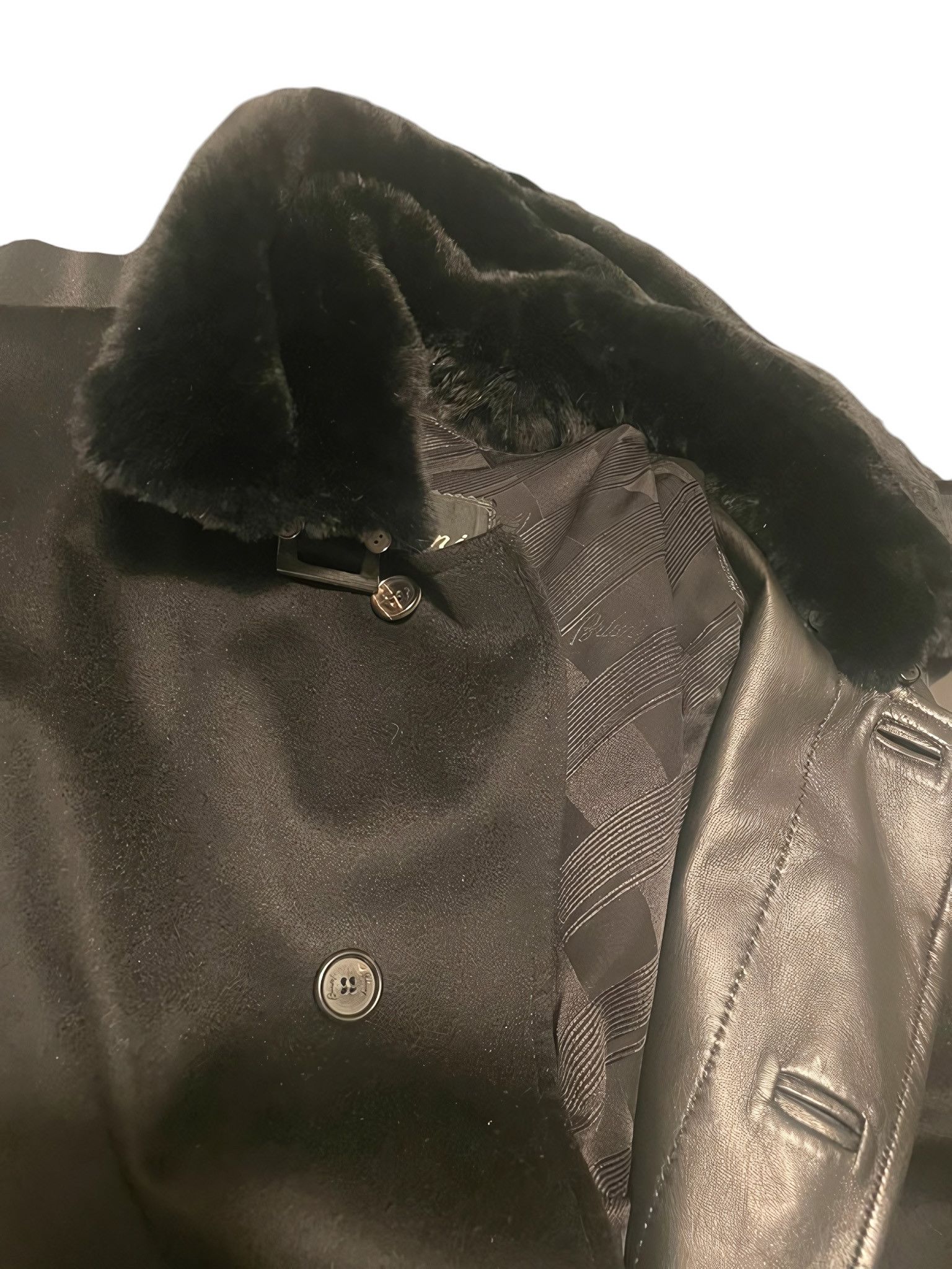 Brioni FUR COLLAR CASHMERE BELTED TRENCH COAT Size US L / EU 52-54 / 3 - 3 Thumbnail
