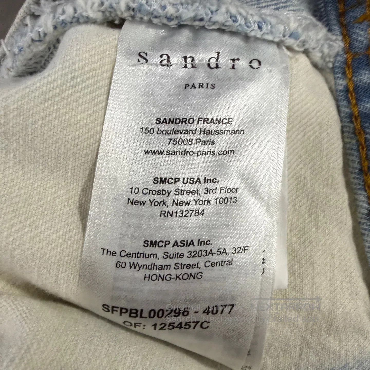 Sandro SANDRO Distressed Denim Jacket| Size XXS / US 00 / IT 34 - 5 Thumbnail