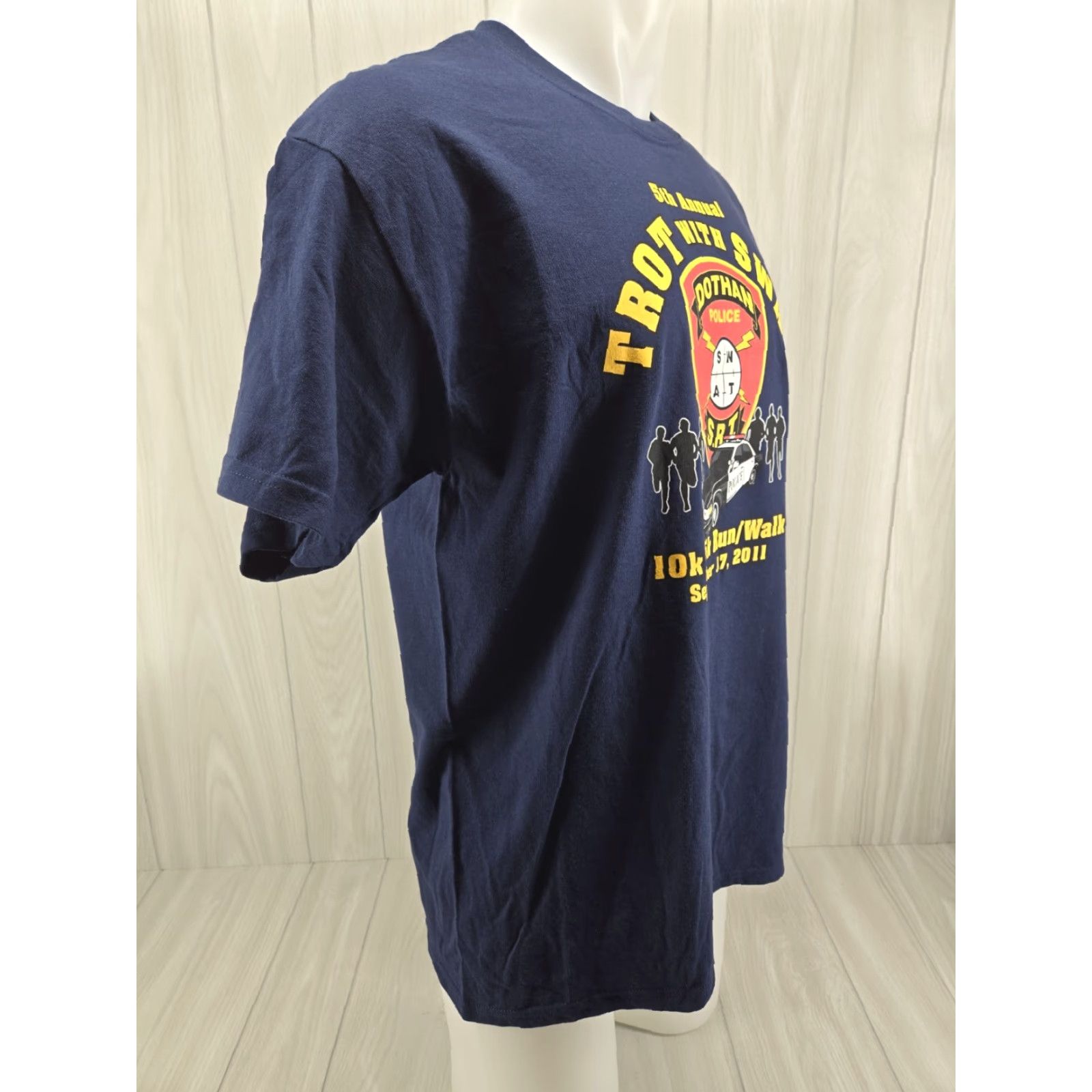 Gildan 2011 Dothan Police Trot With Swat 10K Run Mens T Shirt Blue Size Large Size US L / EU 52-54 / 3 - 5 Thumbnail