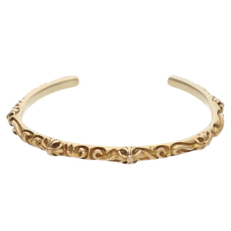 Chrome Hearts Chrome Hearts 22K Yellow Gold SBT Band Bangle | Grailed
