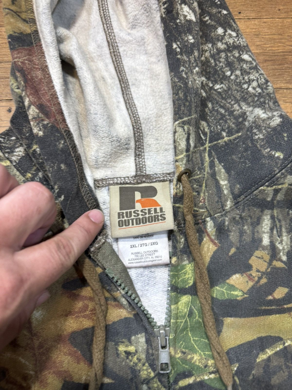 Russell Athletic Vintage Realtree Camo Hoodie Size US XXL / EU 58 / 5 - 3 Thumbnail