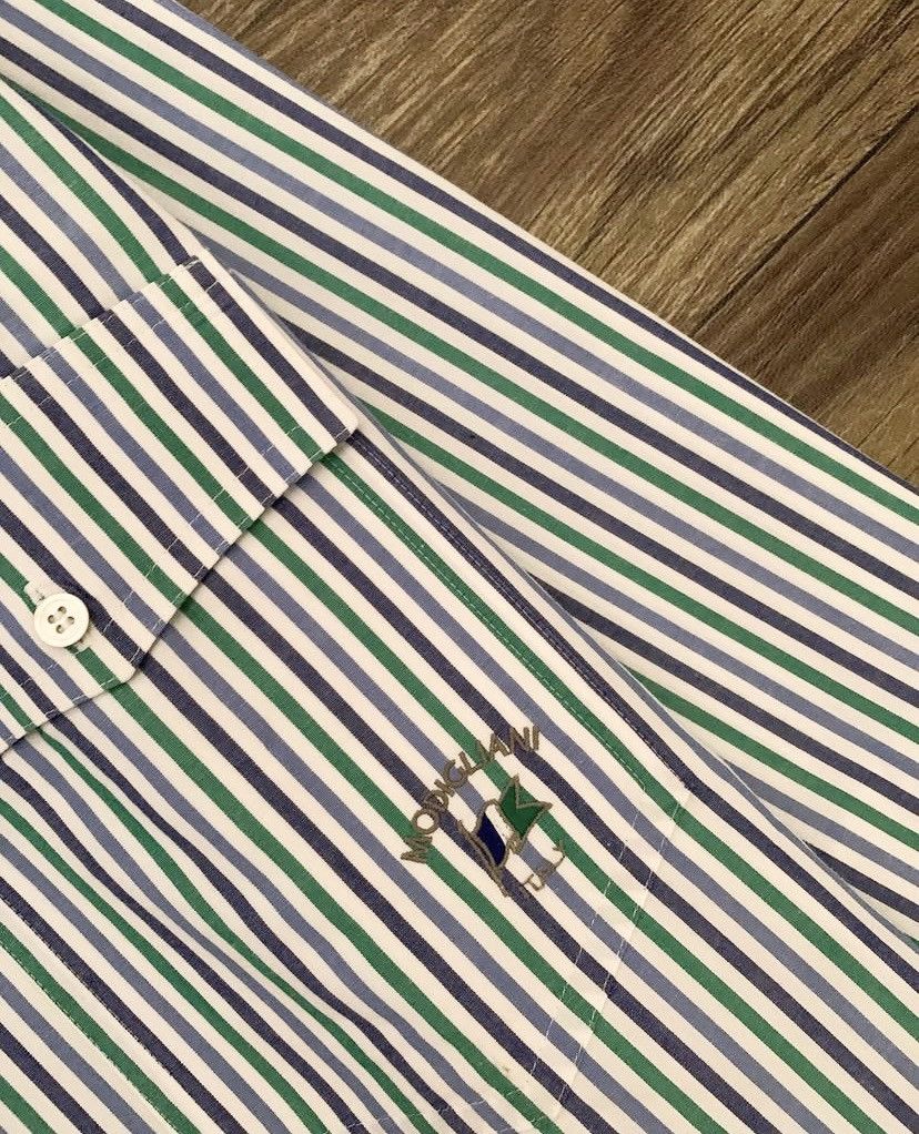 Other Mens Vintage MODIGLIANI Cotton Stripe Long Sleeve Size US L / EU 52-54 / 3 - 6 Thumbnail