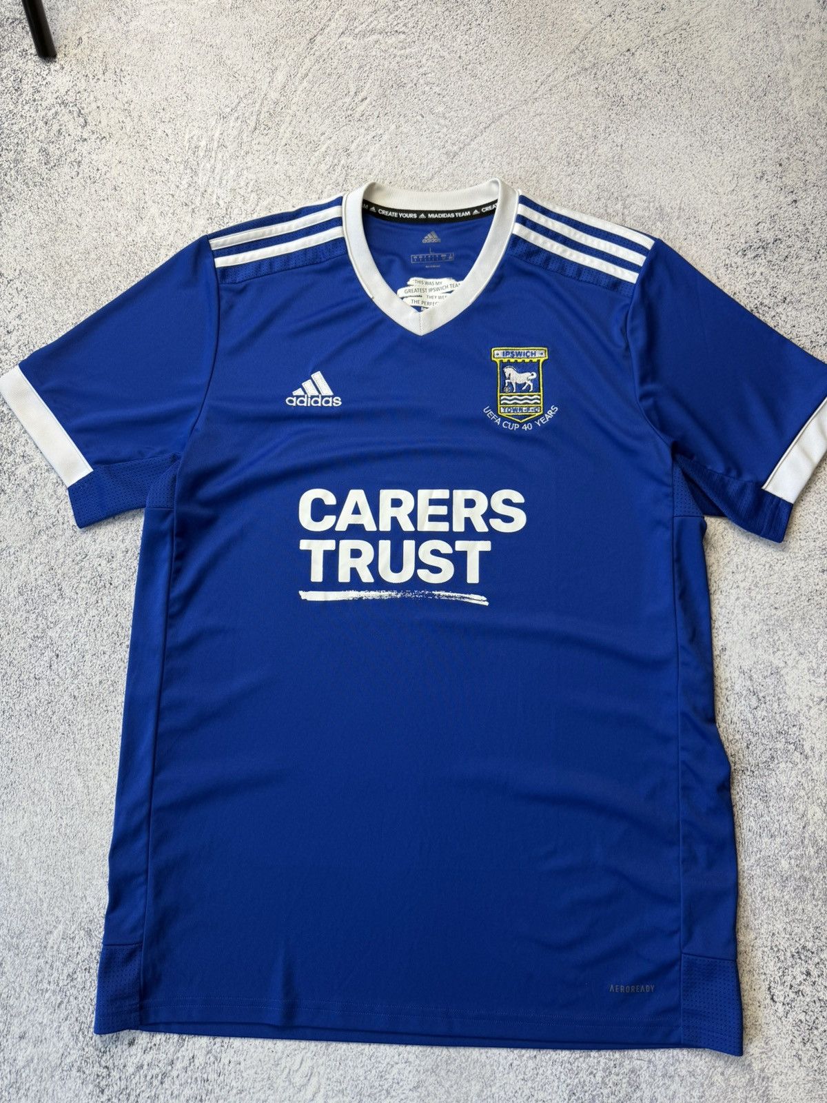 Adidas × Vintage Original IPSWICH TOWN 2020/21 Home Football Shirt Adidas Size US L / EU 52-54 / 3 - 5 Thumbnail