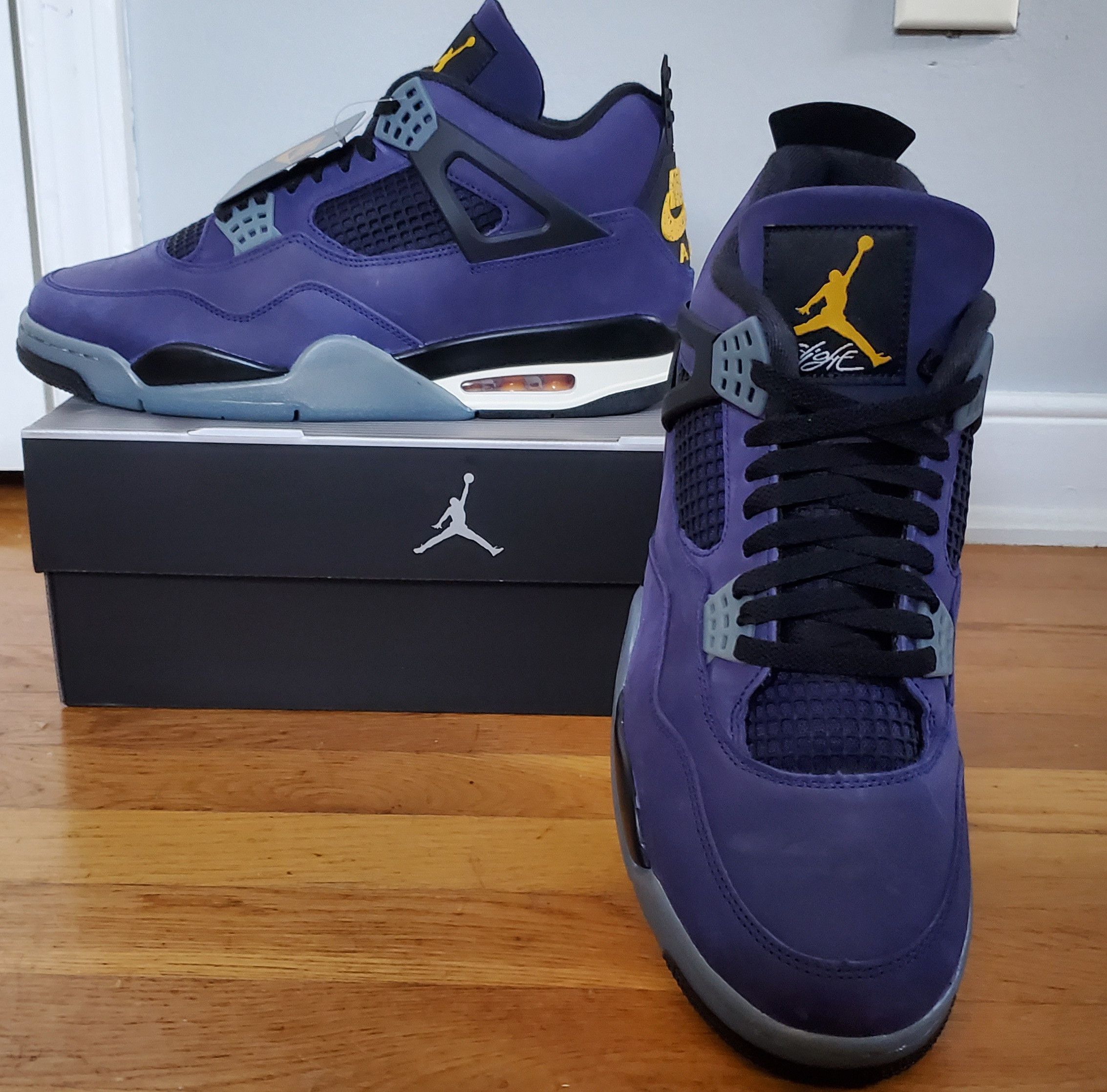 Jordan Brand Nike Air Jordan 4 Retro 'Lakers' Size US 12.5 / EU 45-46 - 1 Thumbnail