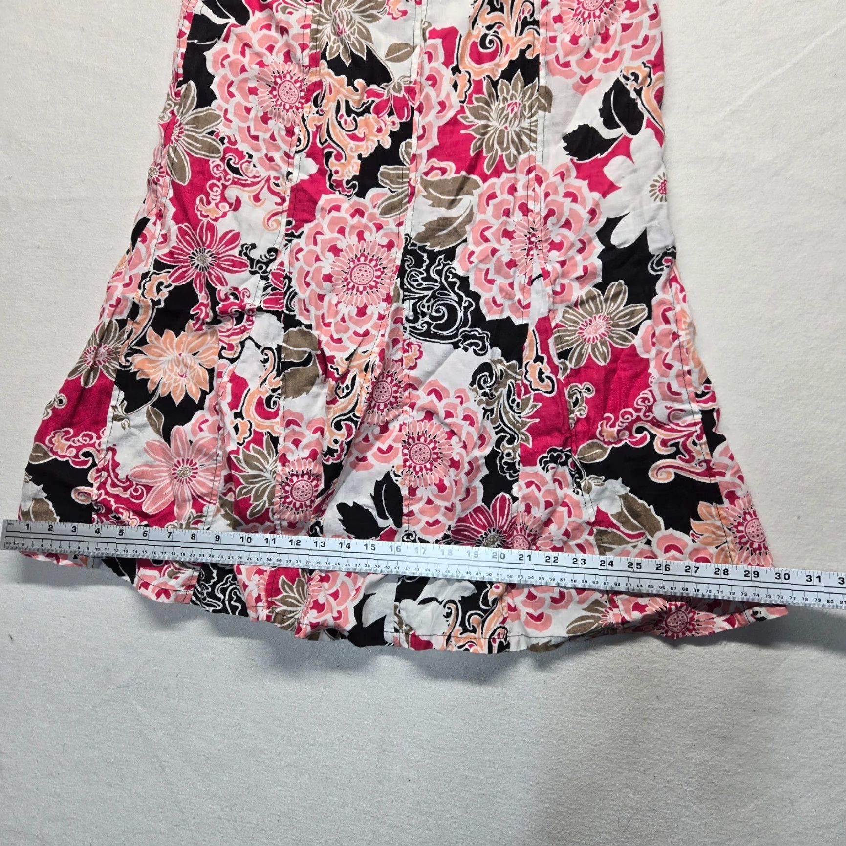 Pinko KIM ROGERS Skirt Adult Size 10P Petite Pink Floral Flowers Women's Size 32" / US 10 / IT 46 - 5 Thumbnail