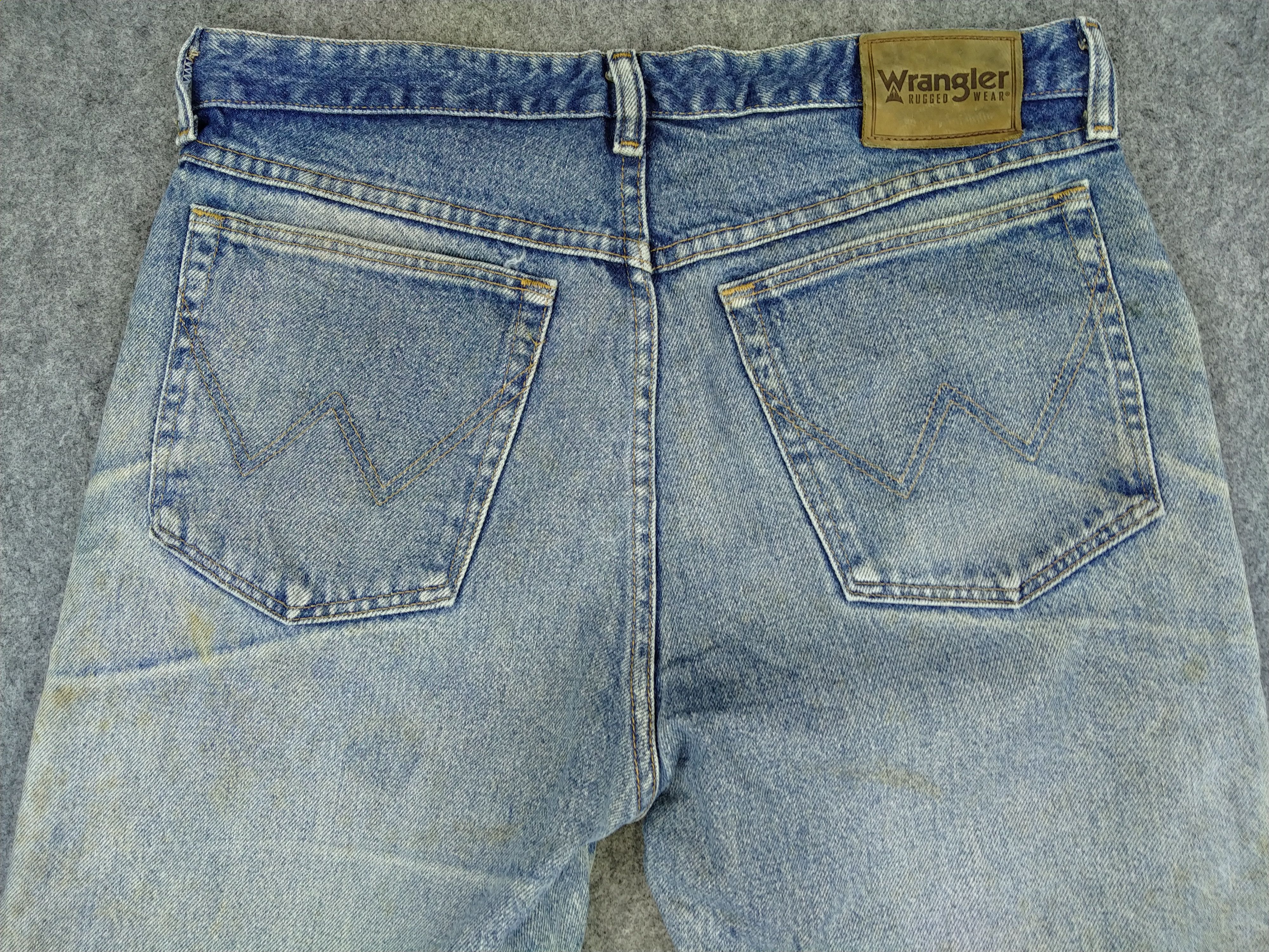 Wrangler Dirty Blue Wrangler Distressed Denim 32x30 -JN338 Size US 32 / EU 48 - 4 Thumbnail
