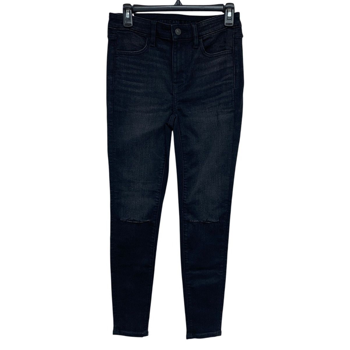 American Eagle Outfitters New American Eagle Womens Size 4 Distressed Denim Jeggings Size 27" / US 4 / IT 40 - 1 Thumbnail