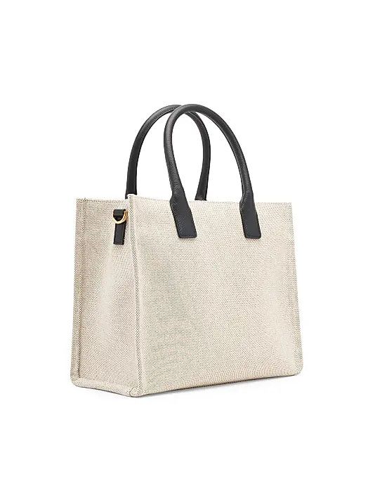 Versace os11x0326 Size: OS / Small Canvas & Leather Tote Bag Bianco Size ONE SIZE - 5 Thumbnail