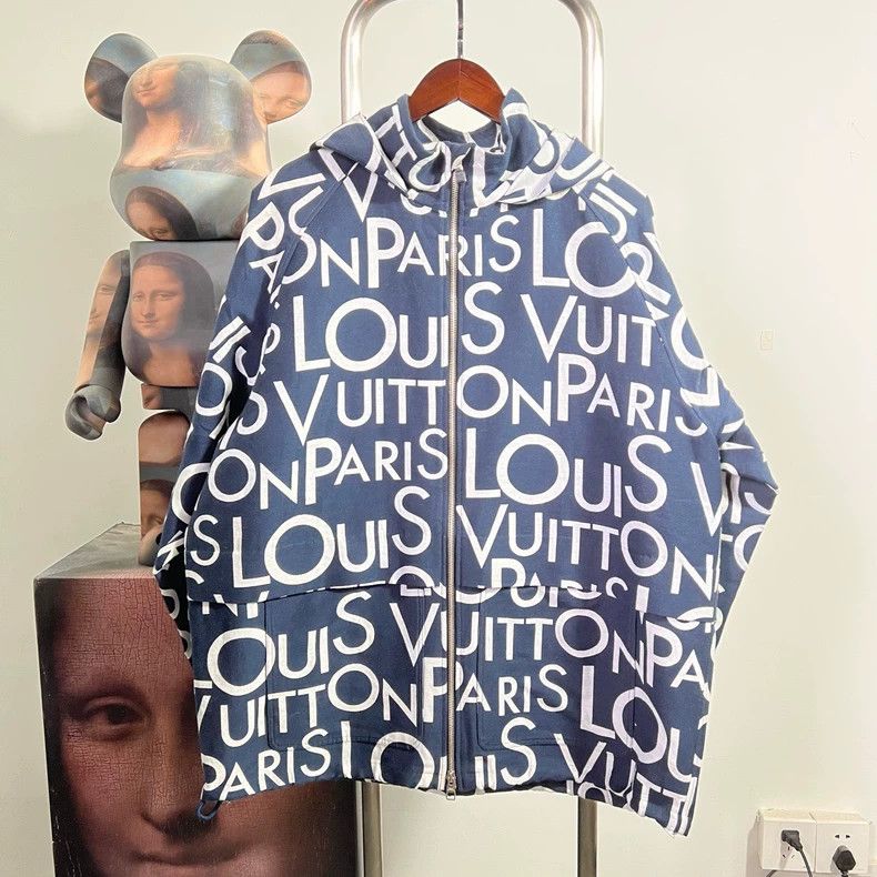 Louis Vuitton Louis Vuitton Full Print Hoodie Jacket- DMC Size US XXL / EU 58 / 5 - 1 Thumbnail