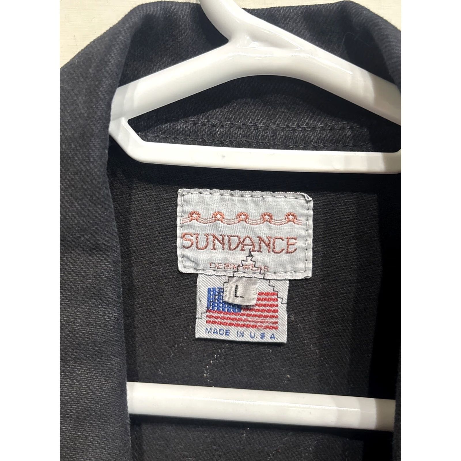 Vintage VINTAGE Sundance Denim Longline Aztec Print Western Coat Boho Chore Size Large Size L / US 10 / IT 46 - 3 Thumbnail