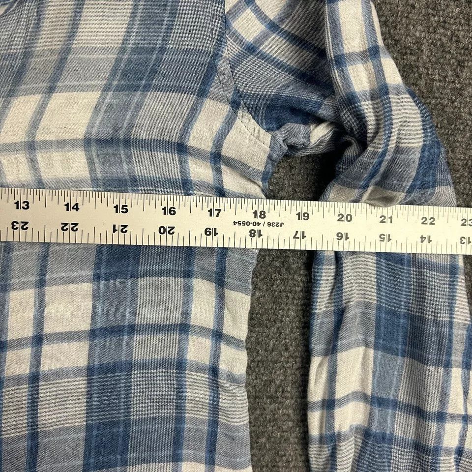 Other Cloth & Stone Top Womens Small Blue Plaid Button Up Viscose Size S / US 4 / IT 40 - 4 Thumbnail