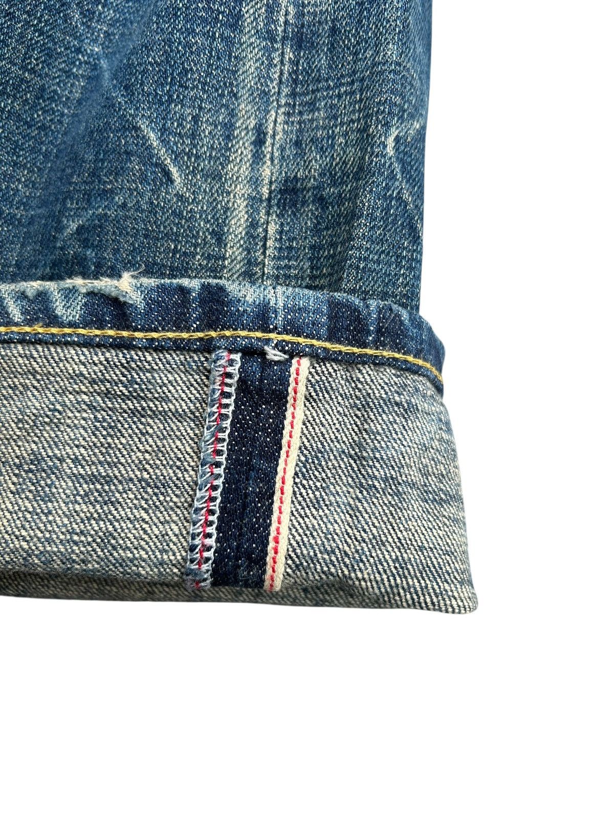 Kapital FLARE VINTAGE SWEET CAMEL SELVEDGE BUCKLE BACK DENIM JEAN Size US 31 - 3 Thumbnail