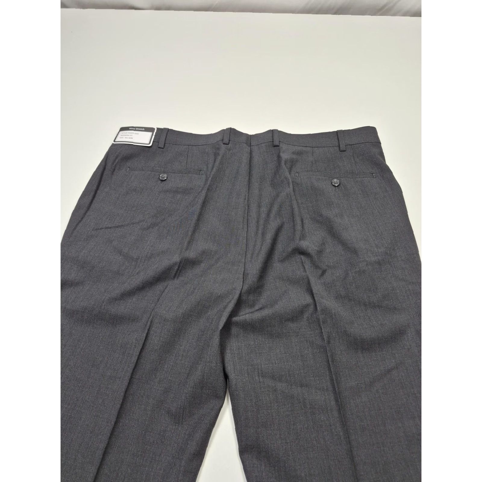 Vintage Giles & Jasper Pants Men 40x36 Gray Wool Stretch Flat Front Unhemmed NWT Size US 40 / EU 56 - 6 Thumbnail