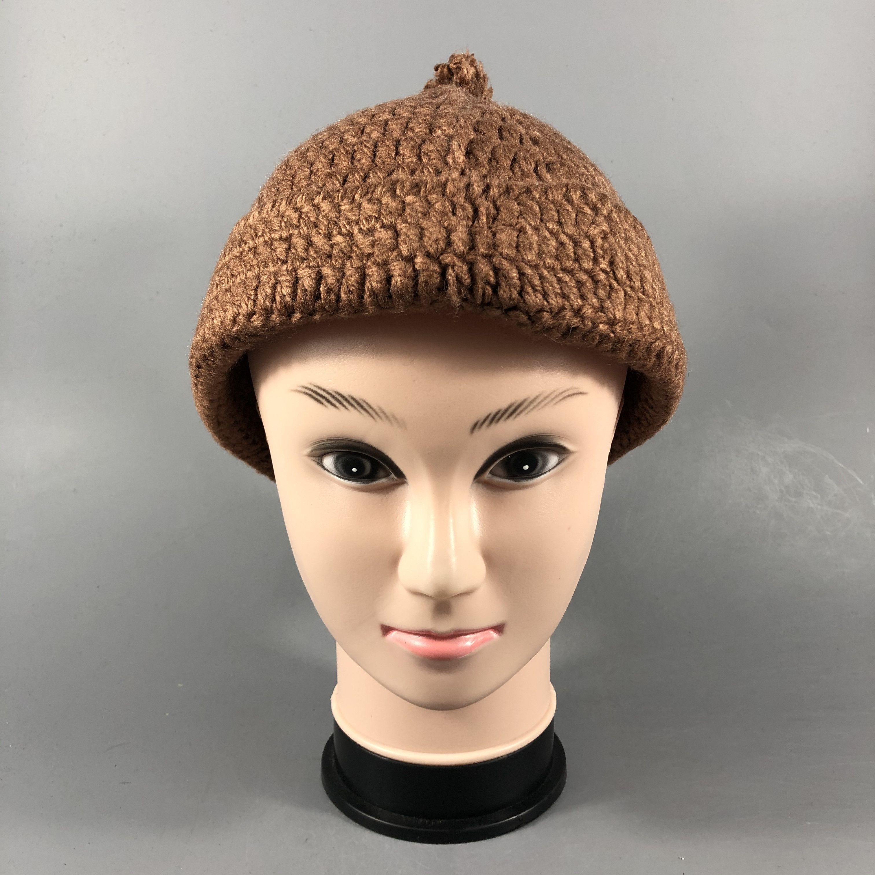 Japanese Brand Crochet Cable Knit Beanie Snowcap Hat Size ONE SIZE - 1 Thumbnail
