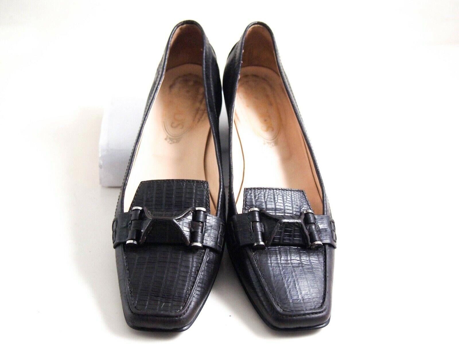 Tod's Tod's Low Heel Pumps Brown Leather Womens US 10 EU 40 Size US 10 / IT 40 - 3 Thumbnail