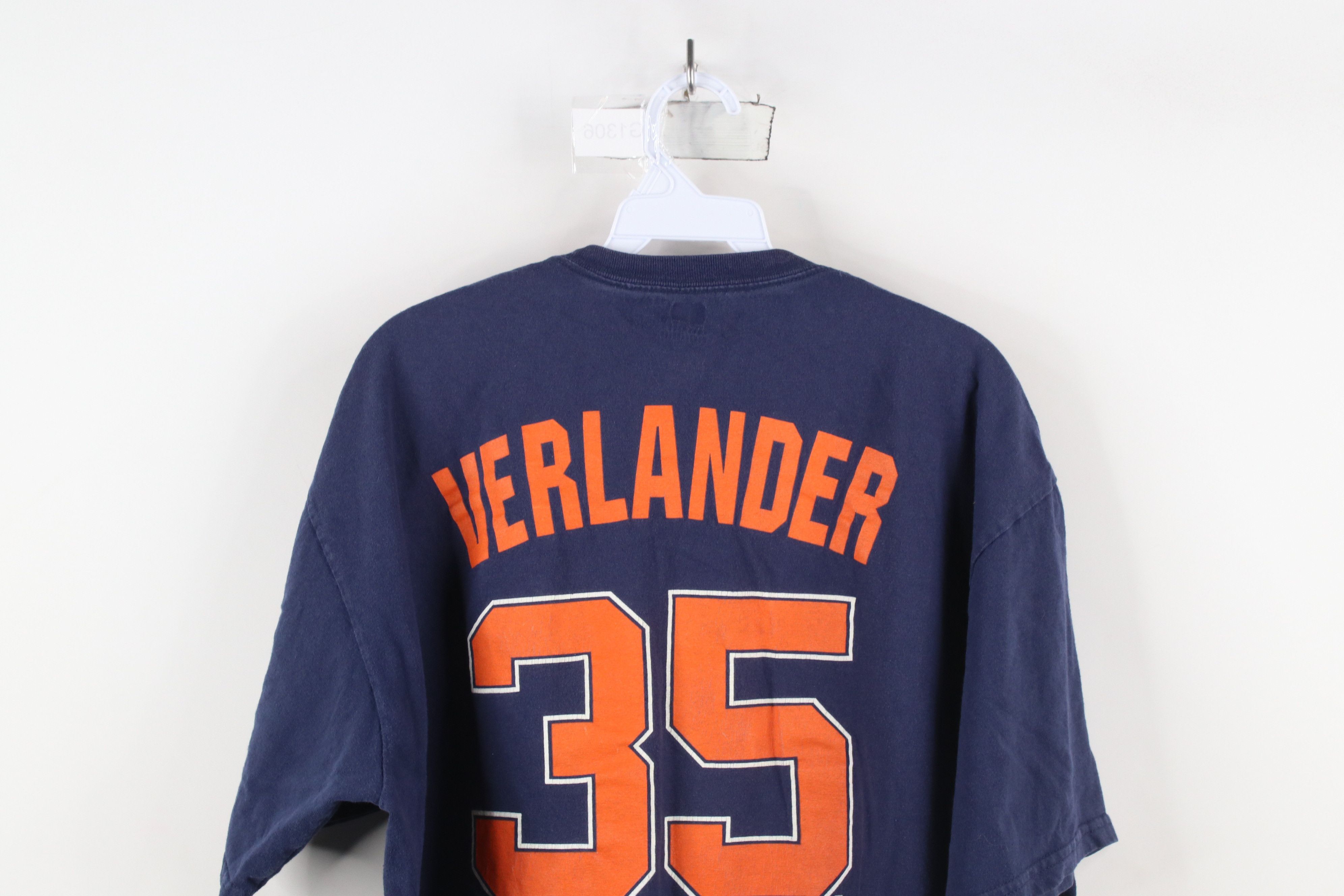 Vintage Vintage Y2K Justin Verlander Tigers Baseball T-Shirt Blue Size US XL / EU 56 / 4 - 14 Thumbnail