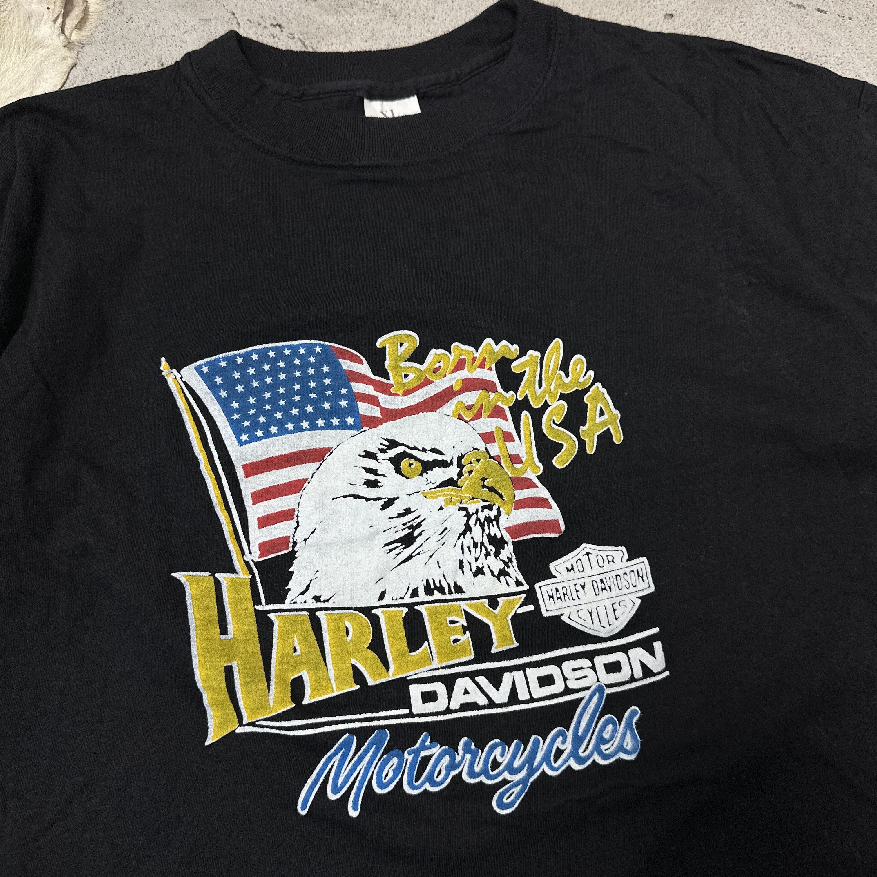 Harley Davidson Vintage Moto Biker Old School Harley Davidson T-shirt 90s Size US XL / EU 56 / 4 - 2 Thumbnail