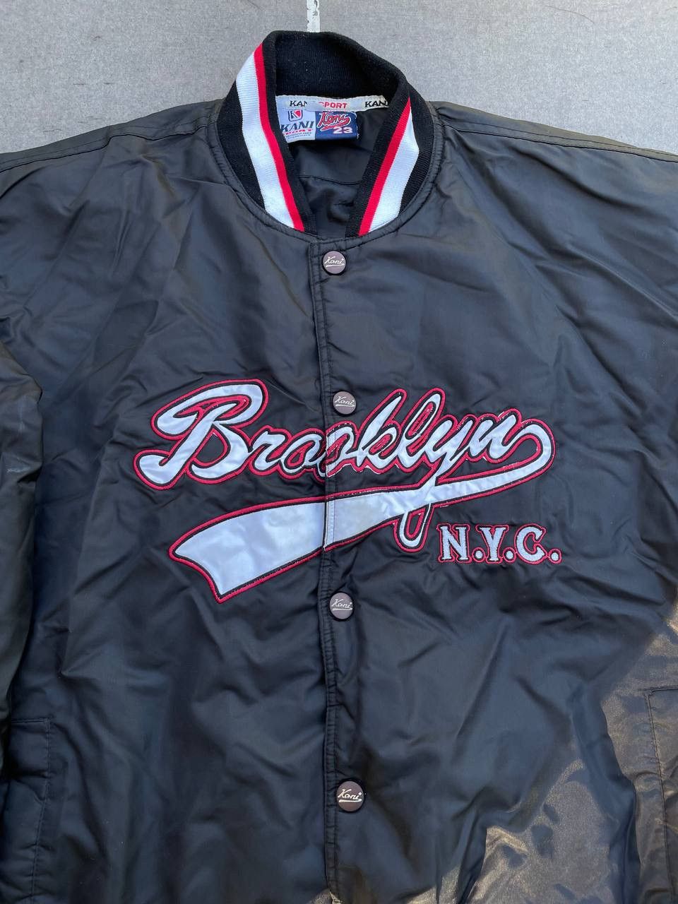 Karl Kani × Vintage Karl Kani Vintage #23 Brooklyn NY Bomber Jacket Size US XXL / EU 58 / 5 - 2 Thumbnail