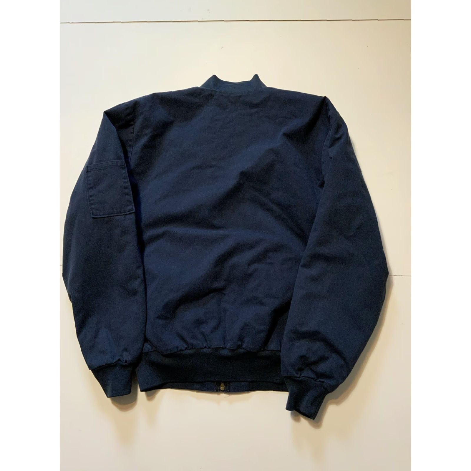 Red Kap VINTAGE Red Kap Farmer John Quilted Lined Navy Blue Employee Work Jacket Sz.S-M Jacket Men Blue Lined Quilted Work Jacket Mens Size US S / EU 44-46 / 1 - 2 Thumbnail