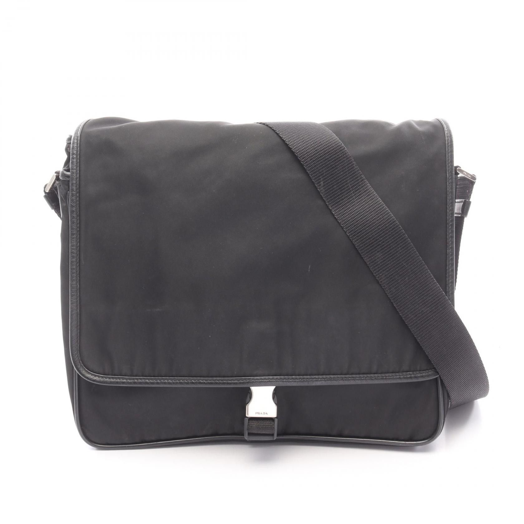Prada Prada Prada Nylon Saffiano Leather Shoulder Bag Textile Shoulder Bag DUTY FREE for USA Size ONE SIZE - 1 Thumbnail