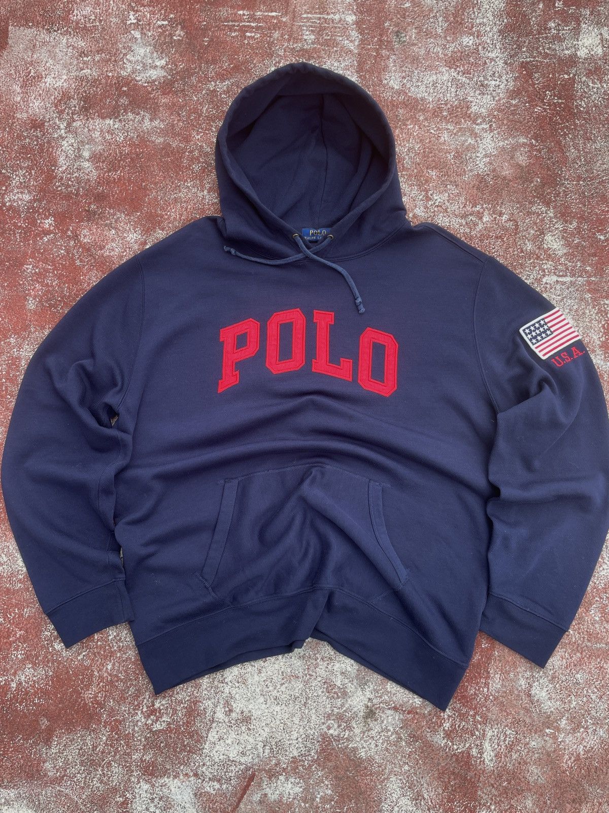 Polo Ralph Lauren Vintage Polo Ralph Lauren Big Logo Spell Out Hoodie Size US XL / EU 56 / 4 - 2 Thumbnail