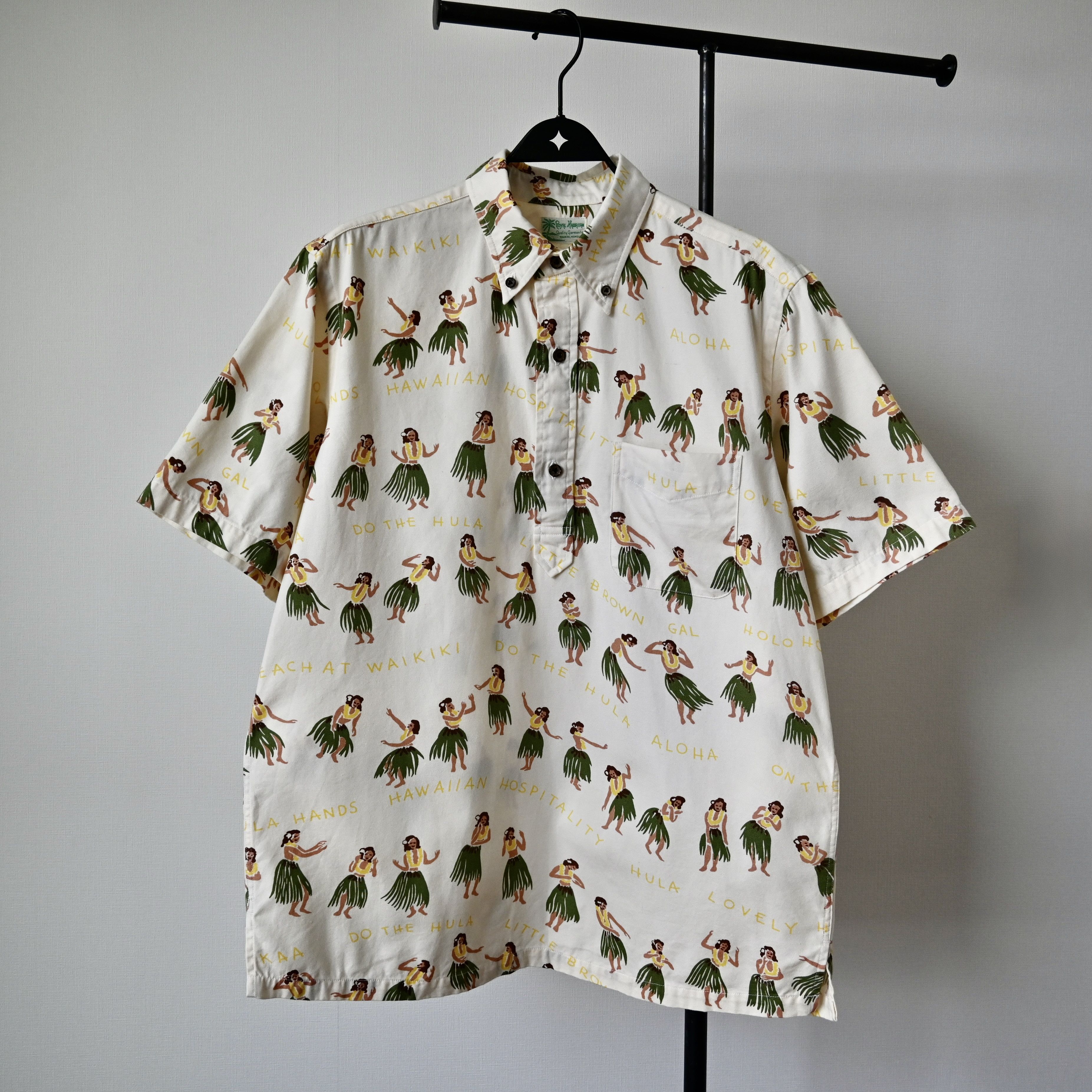 Sun Surf hula dance girls Oxford cotton Hawaiian BD shirt