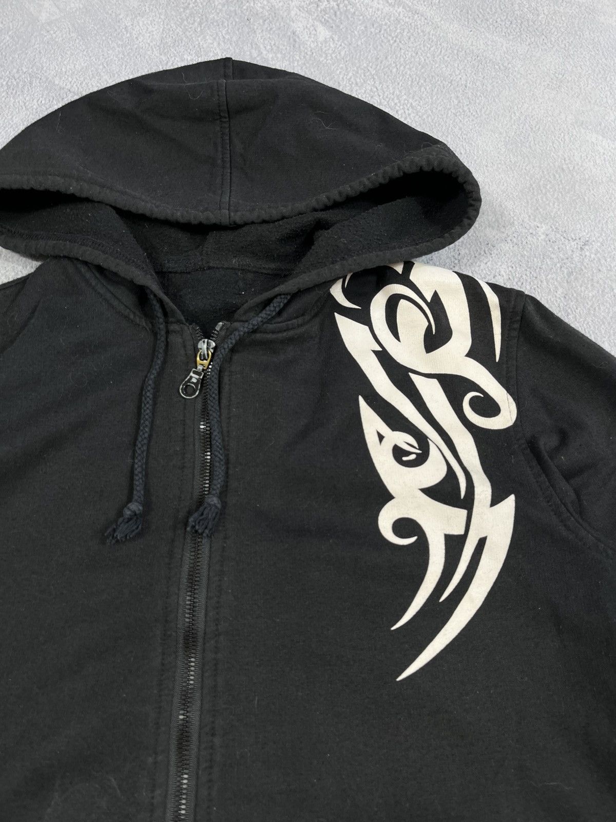 Japanese Brand × Vintage Vintage Y2K Japanese faded zip hoodie logo streetwear size M Size US M / EU 48-50 / 2 - 3 Thumbnail