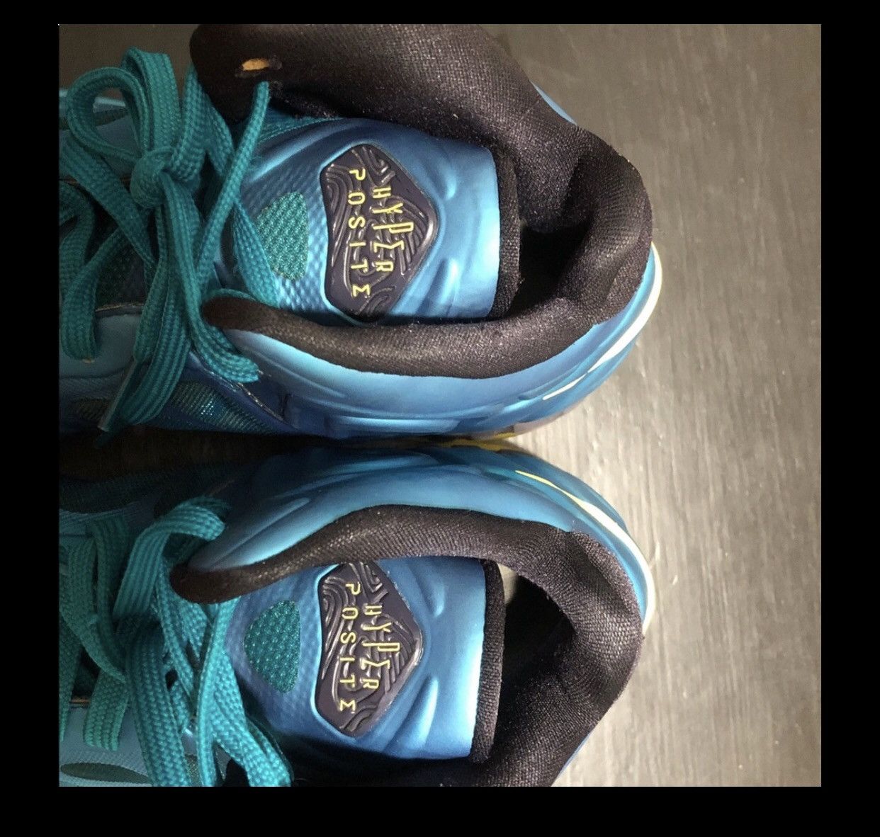 Nike NIKE HYPERPOSITE TEAL BLUE AND YELLOW HIGH TOPS MENS 9.5 Size US 9.5 / EU 42-43 - 6 Thumbnail
