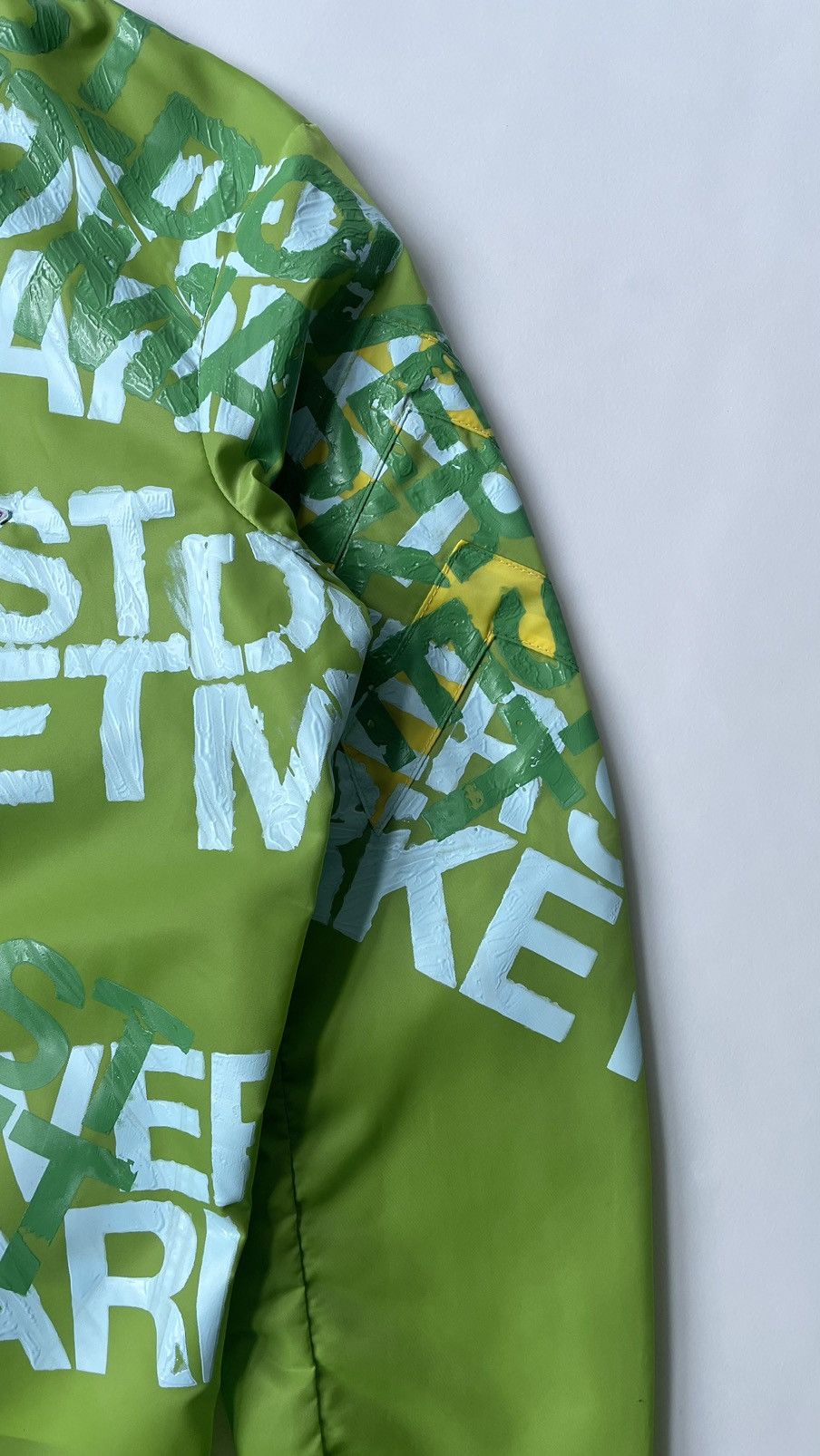 Painted Lime Nylon Utility Jacket