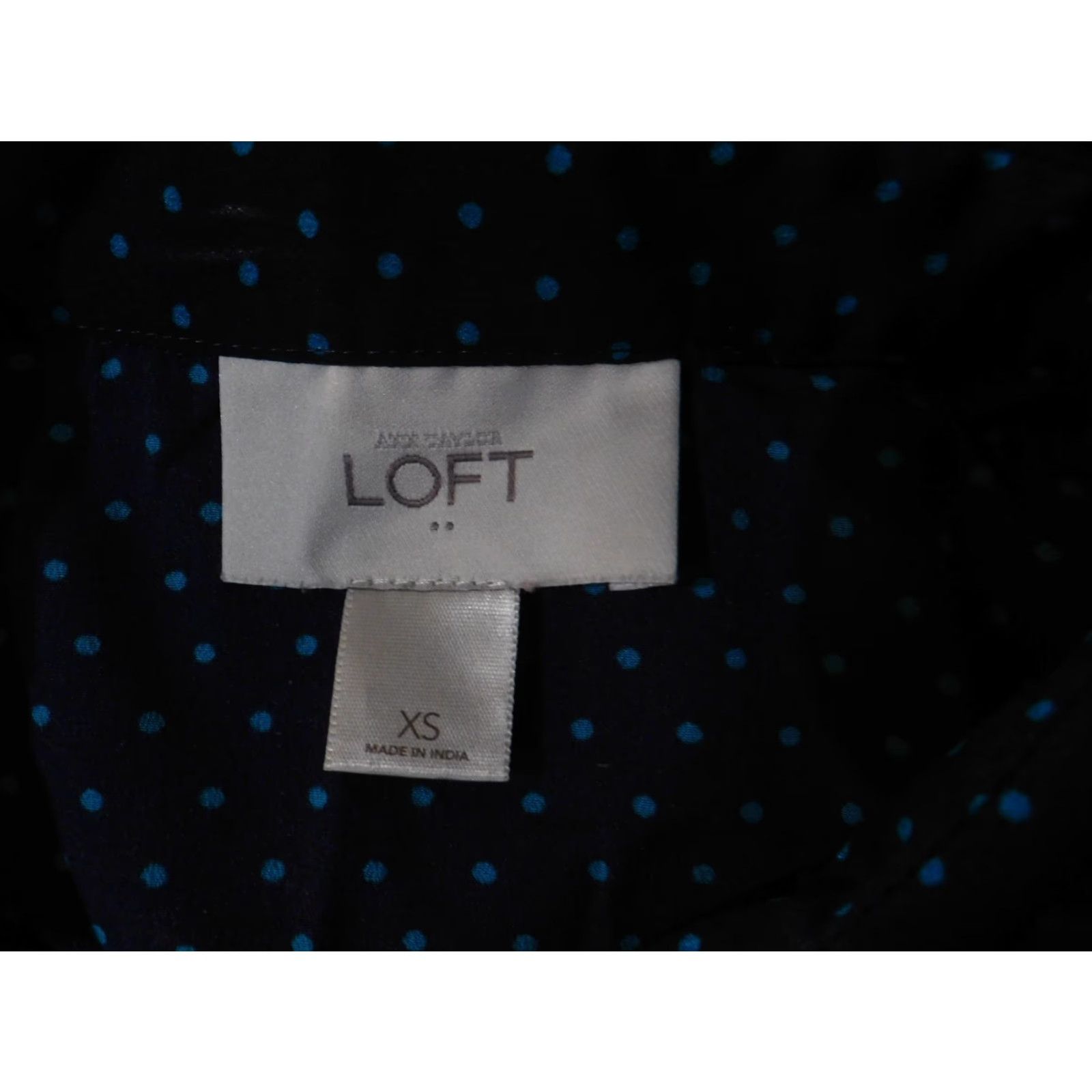 Loft VINTAGE Ann Taylor Loft Shirt Womens XS Polka Dot Button Down Long Sleeve Blouse Top Size XS / US 0-2 / IT 36-38 - 5 Thumbnail