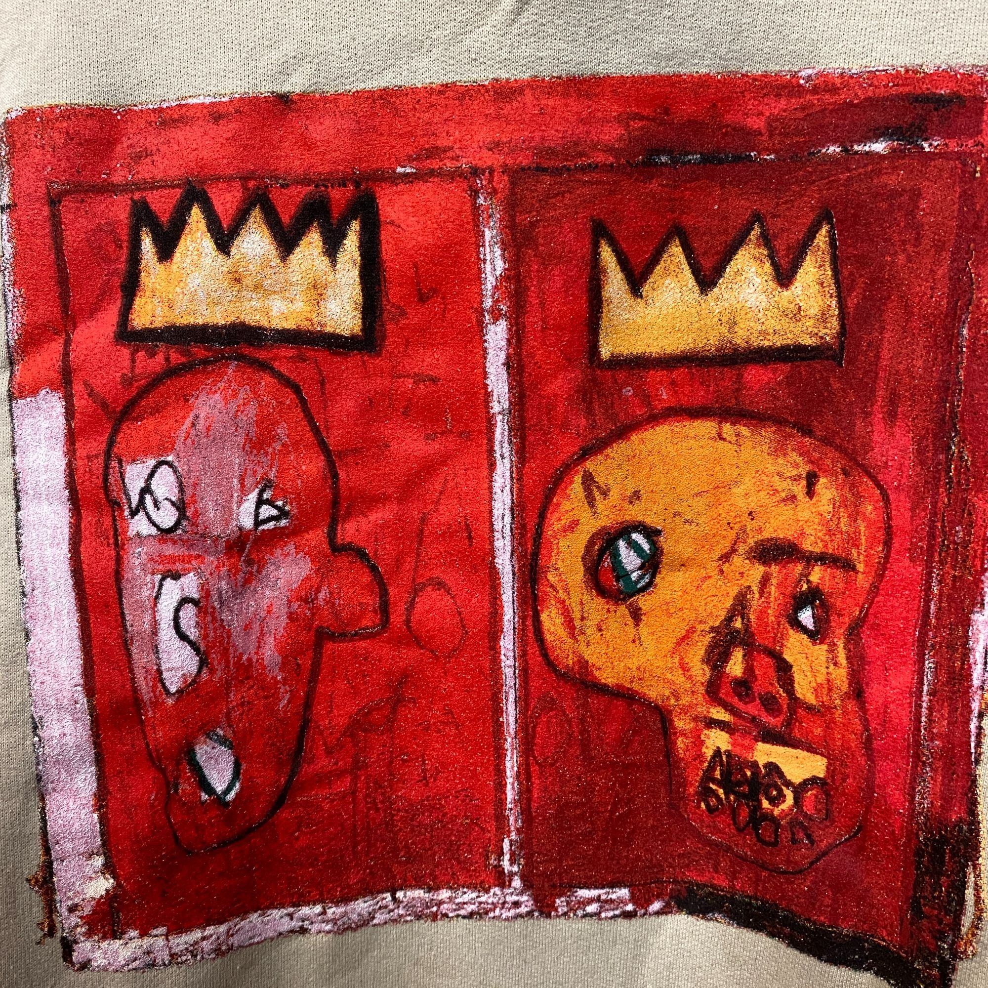 Jean-Michel Basquiat Jean Michel Basquiat Crown King Design Biege Hoodie size Sma Size US S / EU 44-46 / 1 - 2 Thumbnail