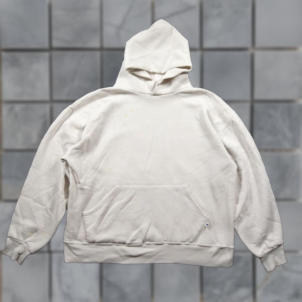 Russell Athletic Russell Athletic Hoodie Mens Large White Hoodie Pullover Fleece Pullover Y2k Logo Hooded All Seasons Regular Mens Size L White Nike? Size US L / EU 52-54 / 3 - 1 Thumbnail