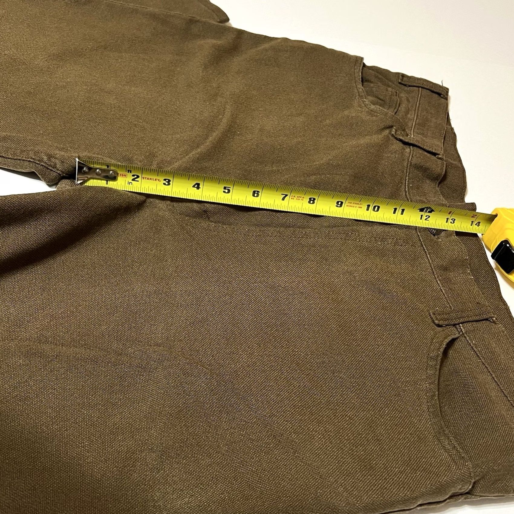Levi's VINTAGE Levi's Sta-Prest 517 Pants Men's 40x30 40x29 Brown Leather Logo USA Bootcut Zip Front Pockets High Rise Regular Inseam 29" Made in USA Mens Size US 40 / EU 56 - 4 Thumbnail