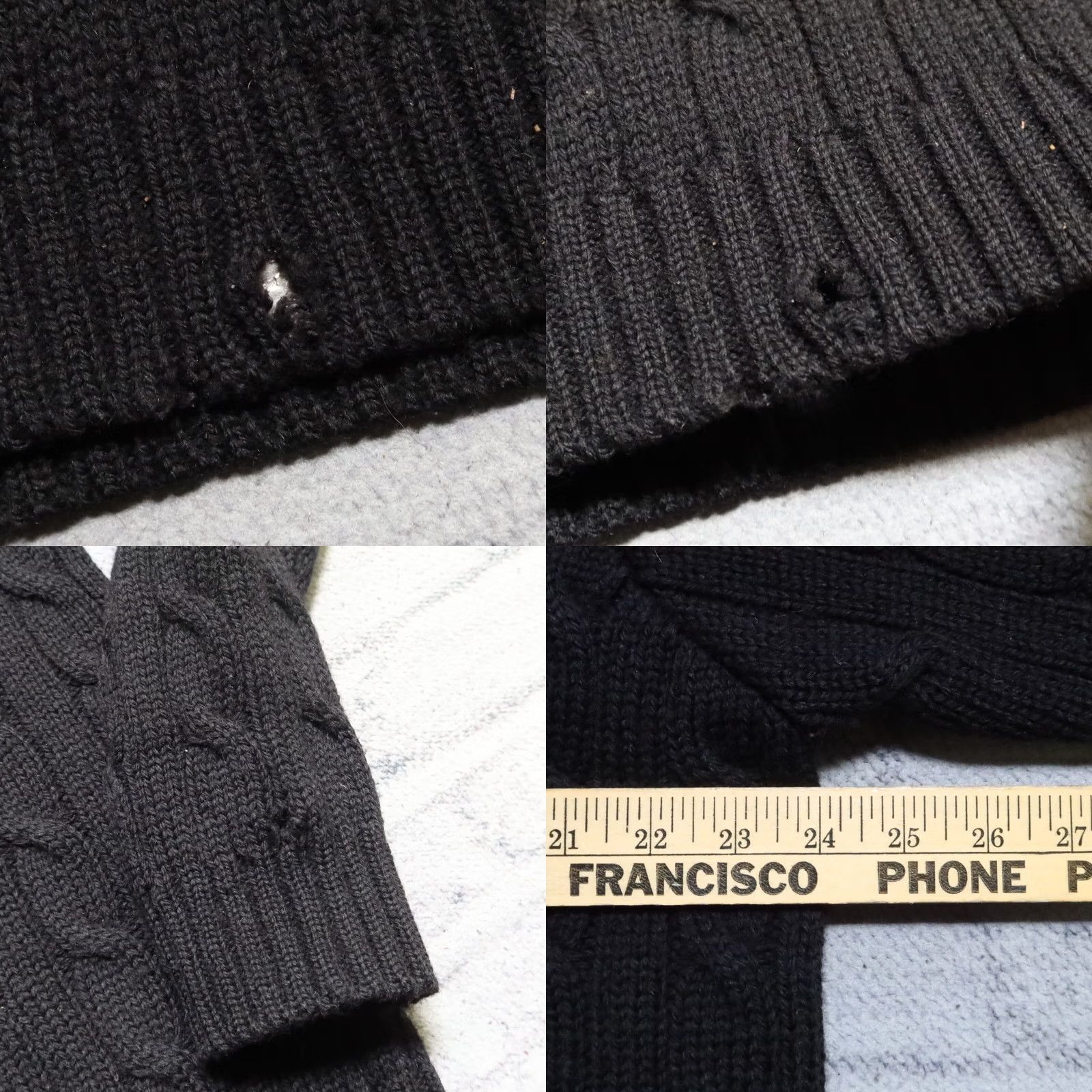 Hanes Vintage Ralph Lauren Polo by Ralph Lauren V-Neck Knit Sweater Shirt XL Black Mens VIA Size US XL / EU 56 / 4 - 8 Thumbnail